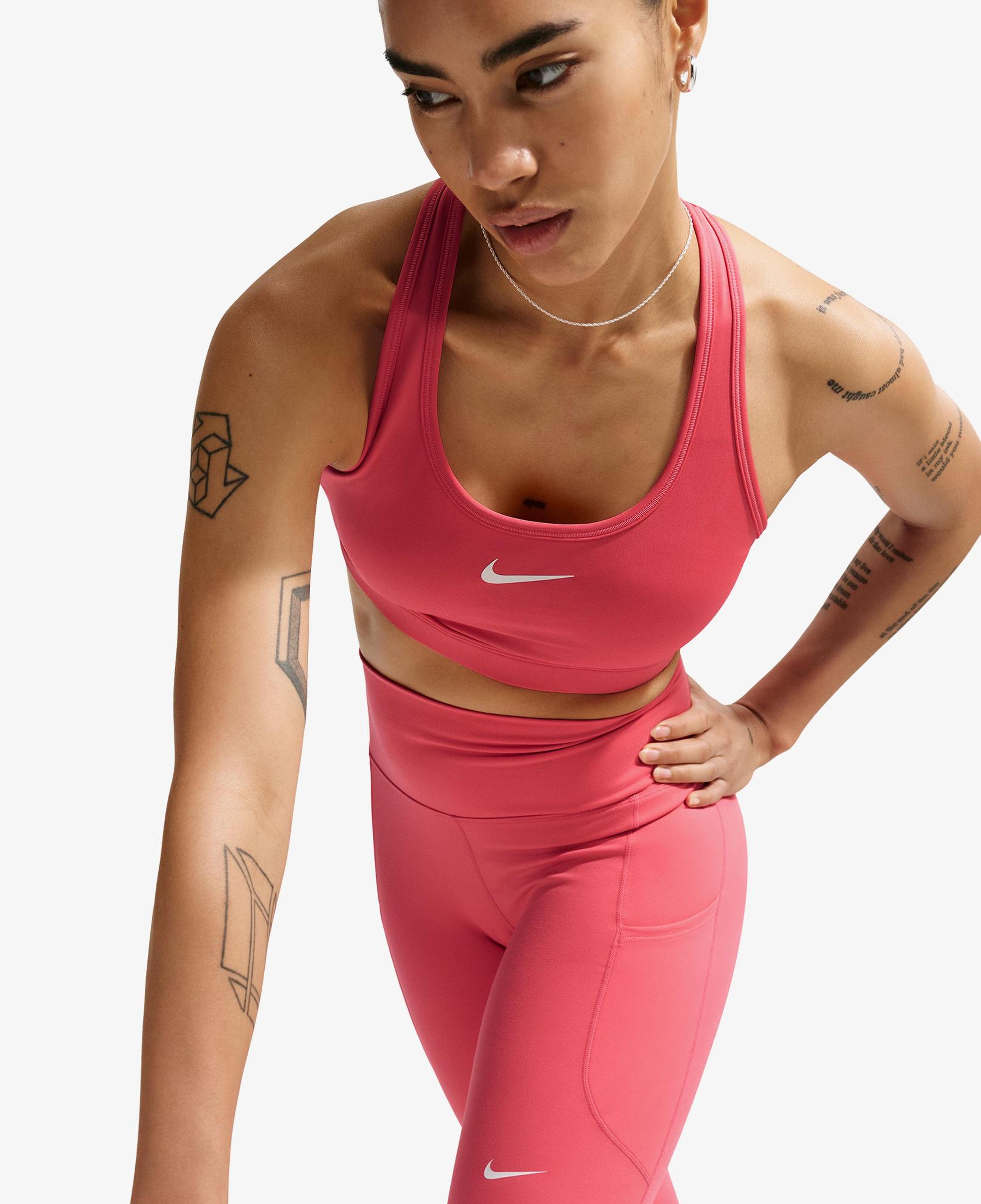 Nike Swoosh Medium Support Kadın Pembe Bra