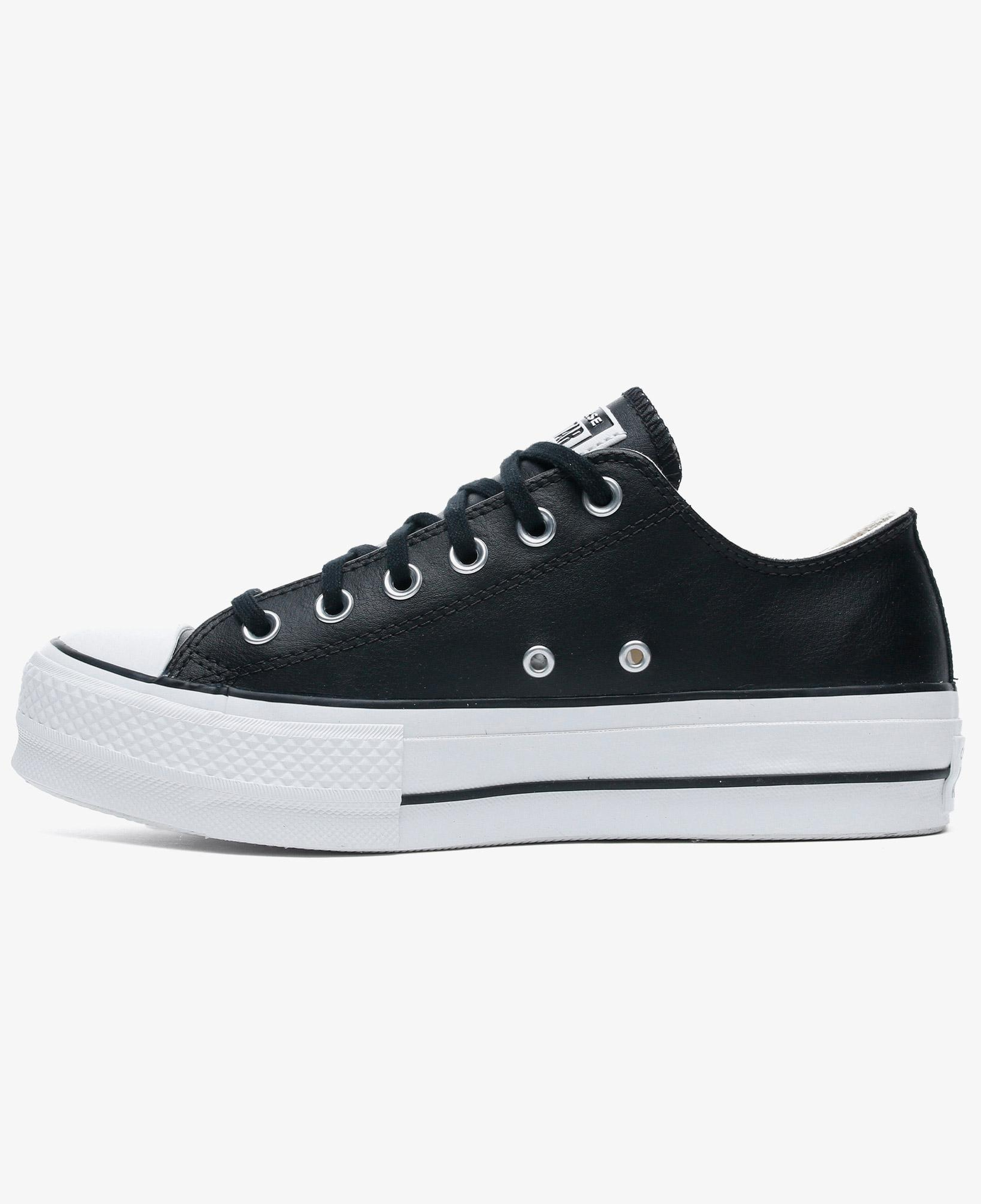 Converse Chuck Taylor All Star Lift Unisex Siyah Deri Platform Sneaker
