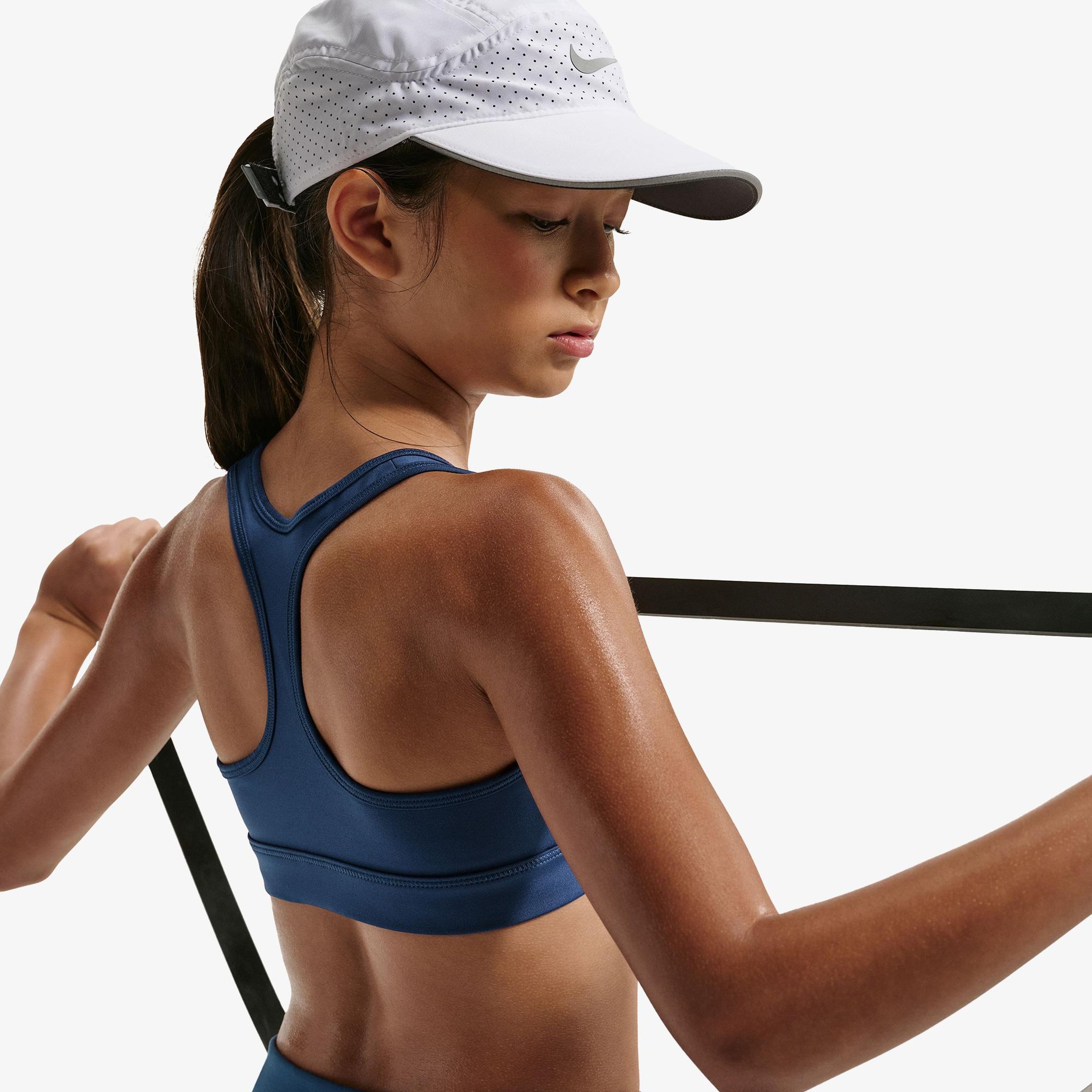 Nike Dri-Fit Swoosh Çocuk Mavi Bra