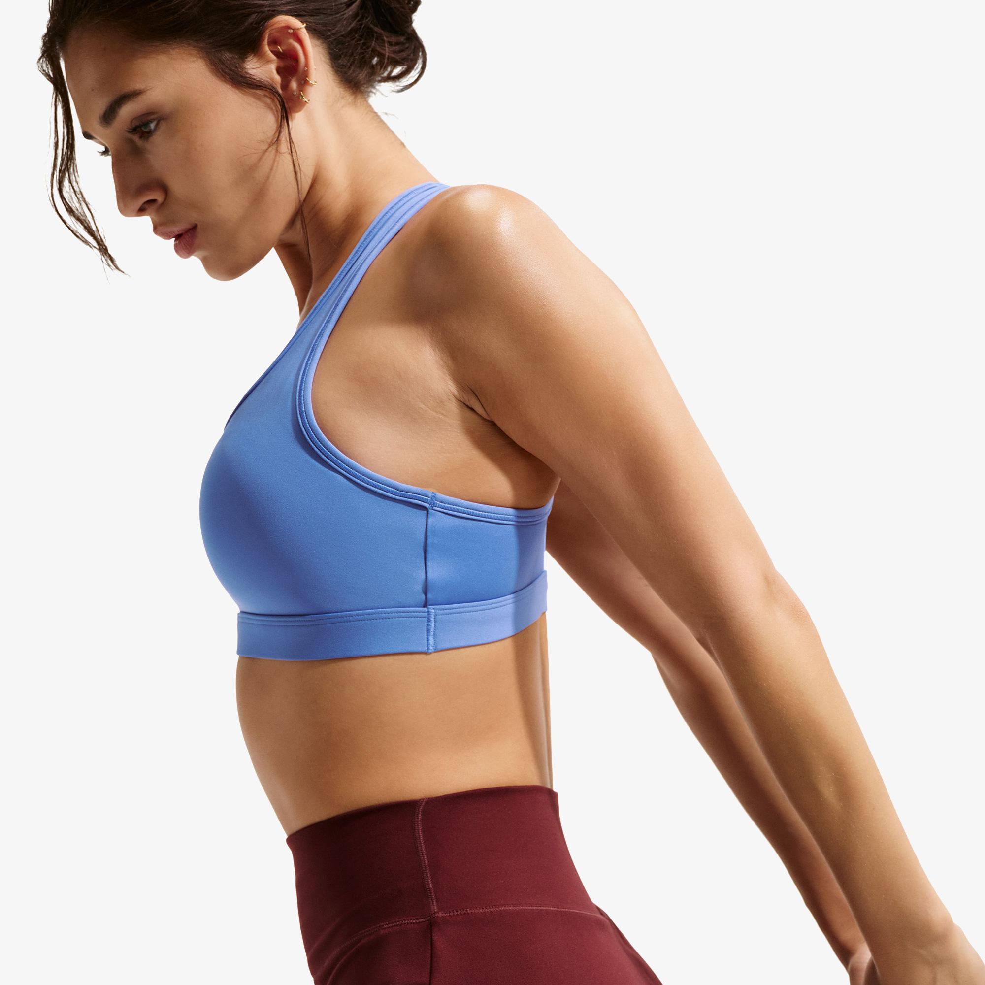 Nike Swoosh Medium Support Kadın Mavi Bra
