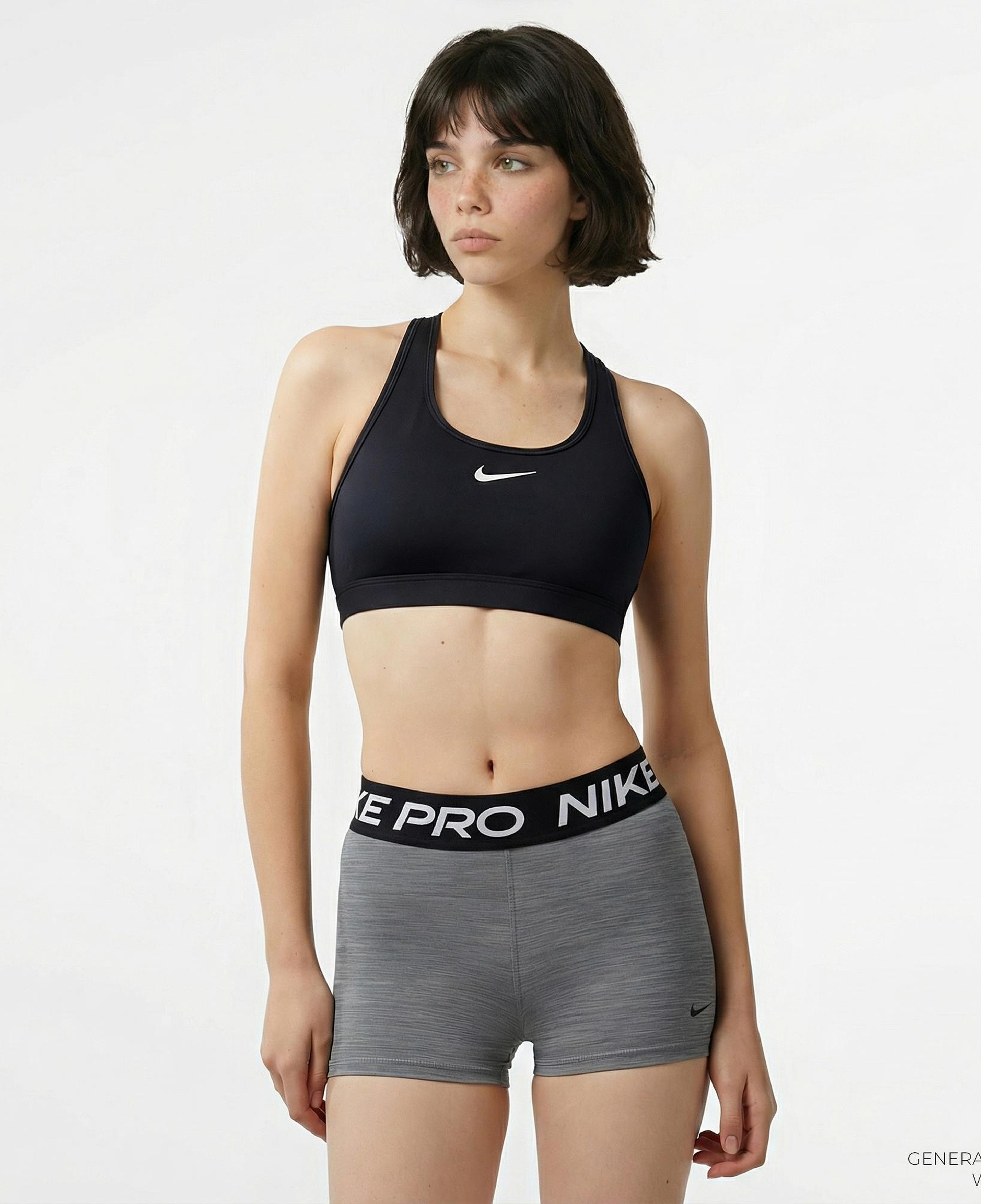 Nike Swoosh Med Sport Kadın Siyah Bra