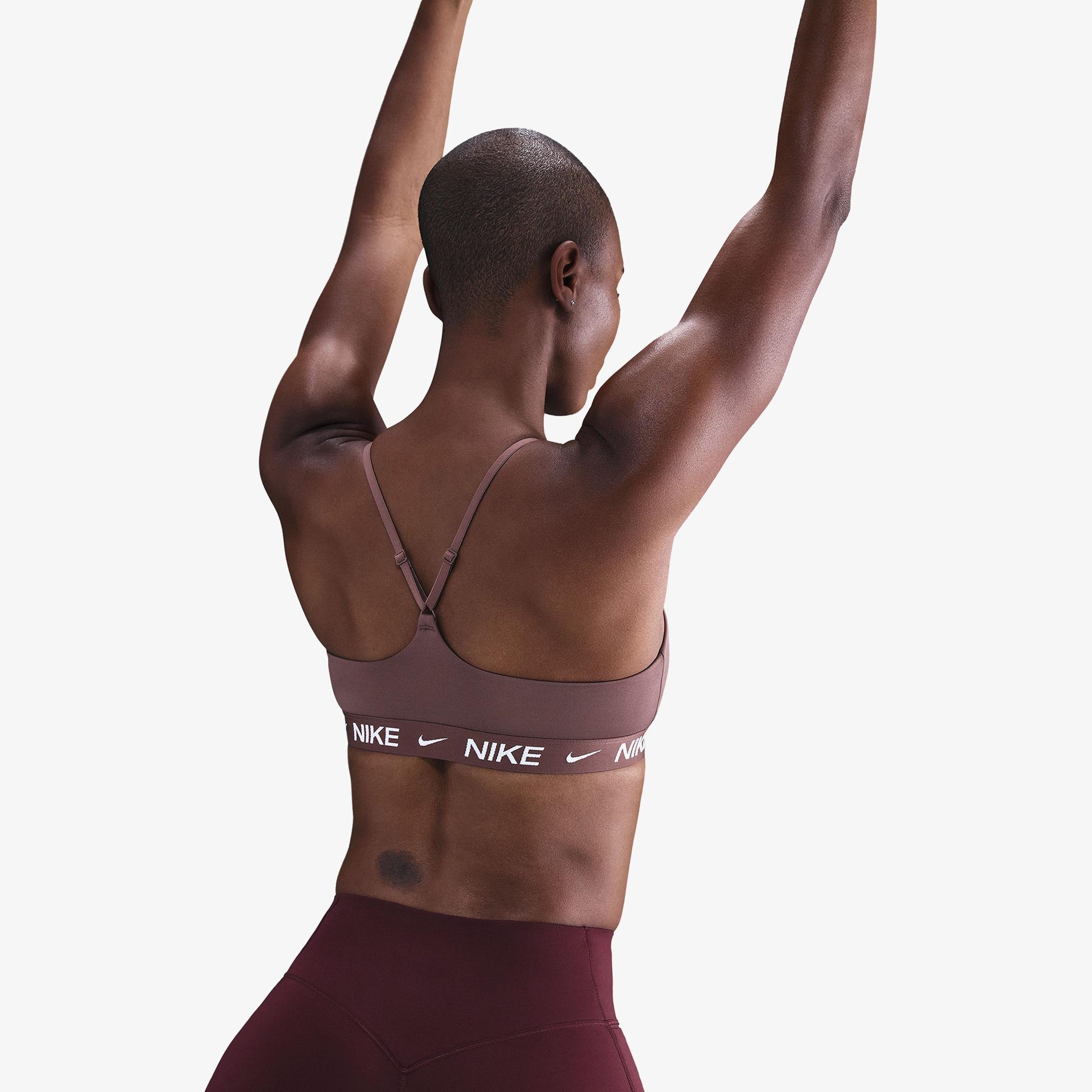 Nike Dri-Fit Indy Light Support Kadın Kahverengi Bra