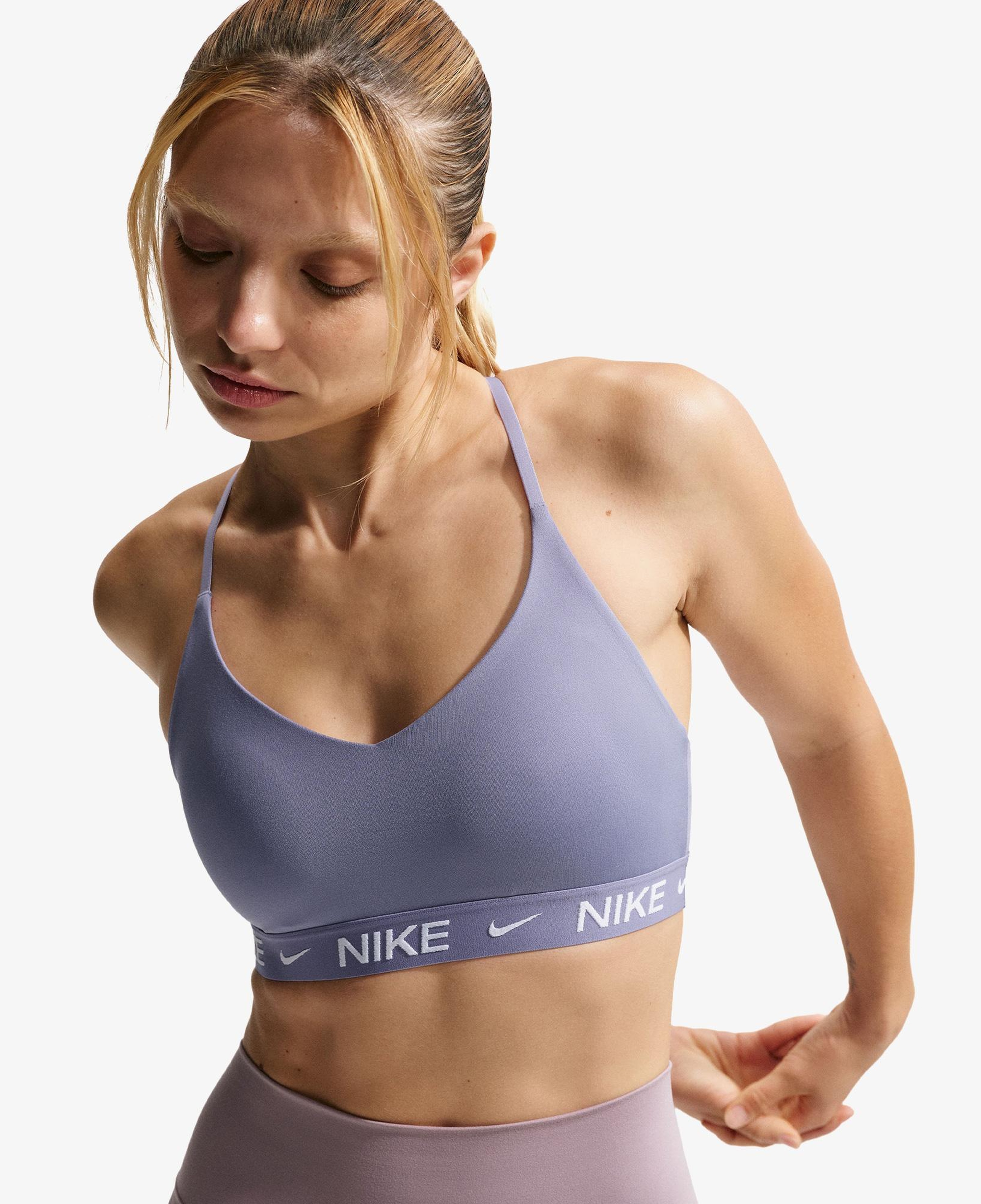 Nike Dri-Fit Indy Light Support Kadın Mor Bra