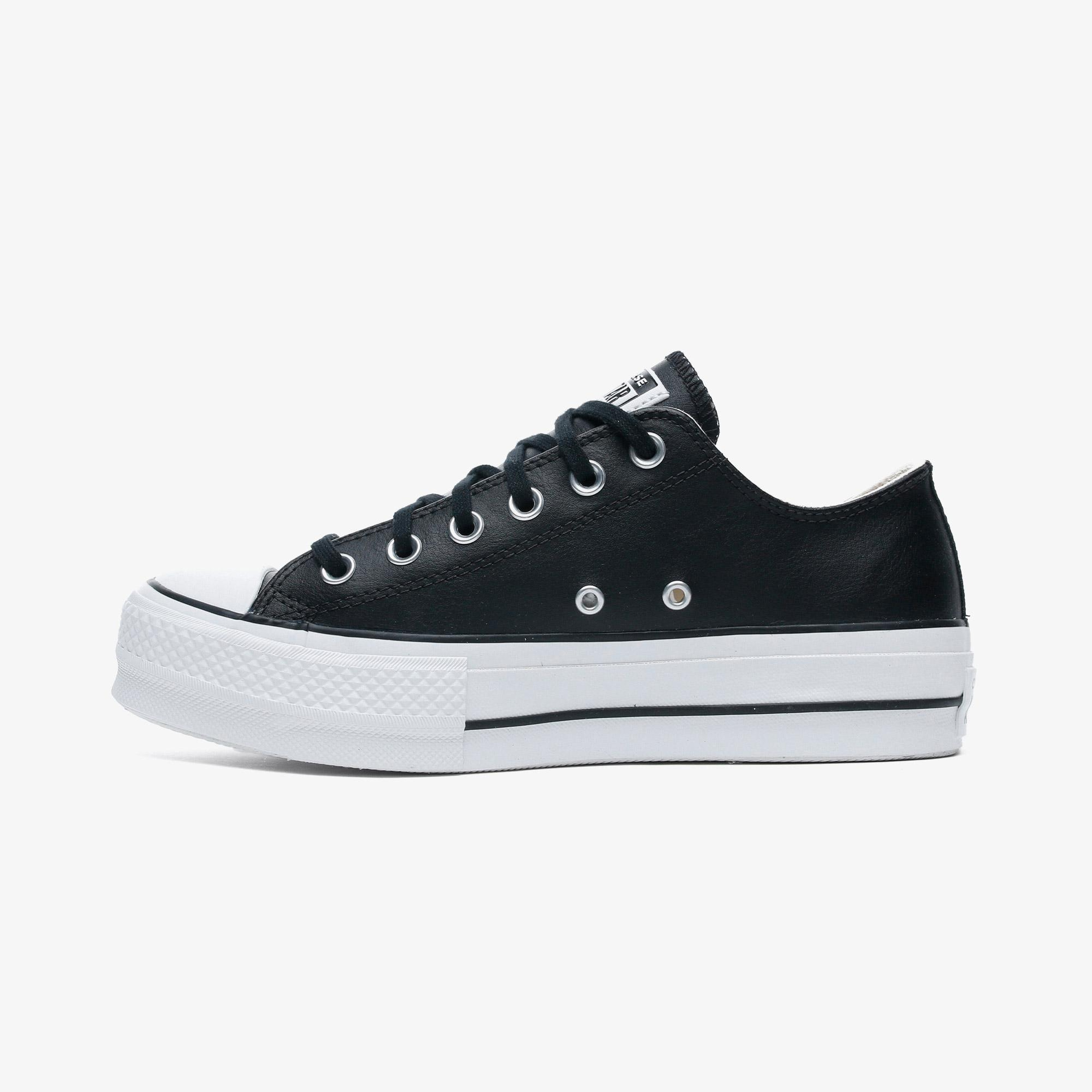 Converse Chuck Taylor All Star Lift Unisex Siyah Deri Platform Sneaker