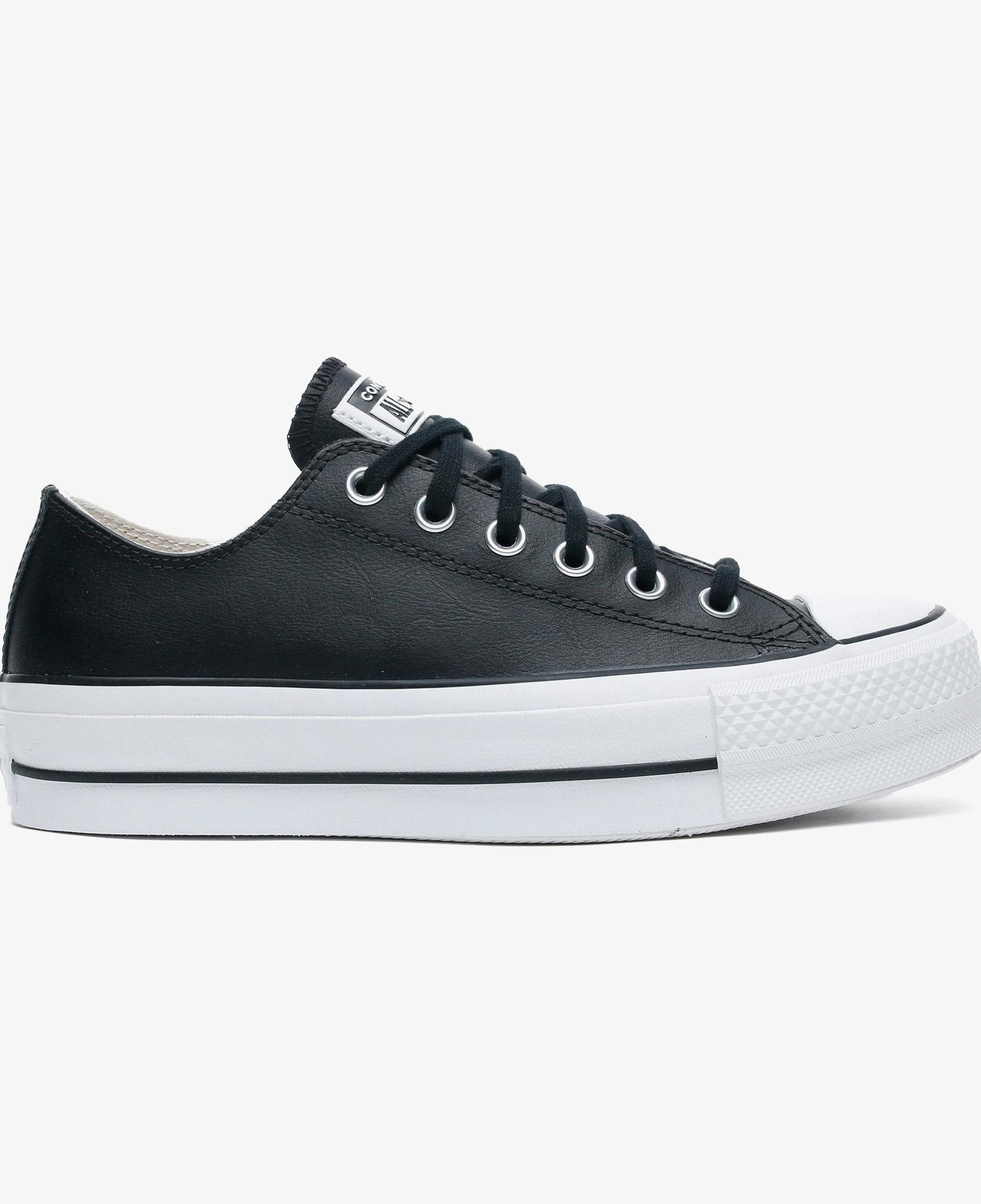 Converse Chuck Taylor All Star Lift Unisex Siyah Deri Platform Sneaker