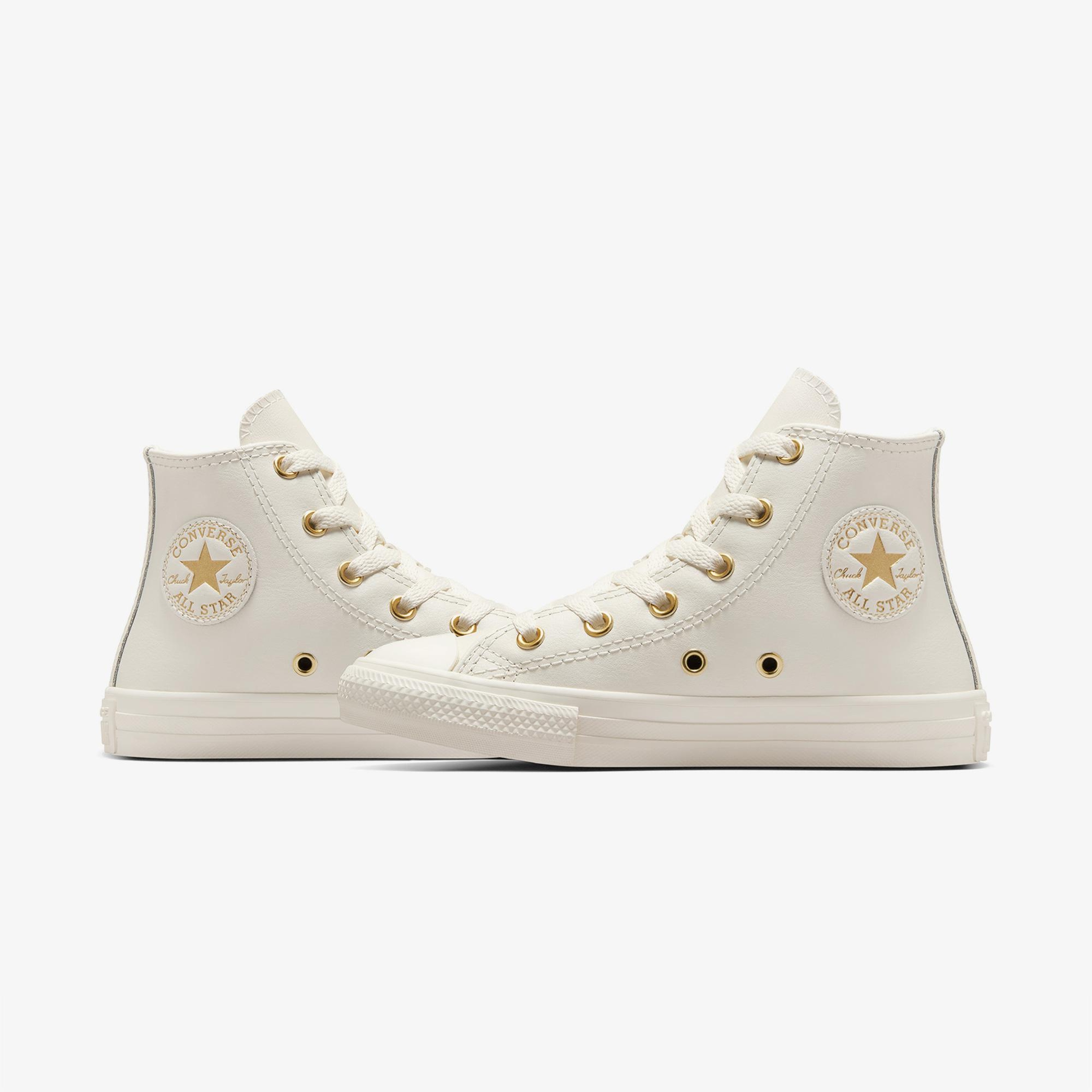 Converse Chuck Taylor All Star Taylored Lux Çocuk Krem 77 Deri Sneaker