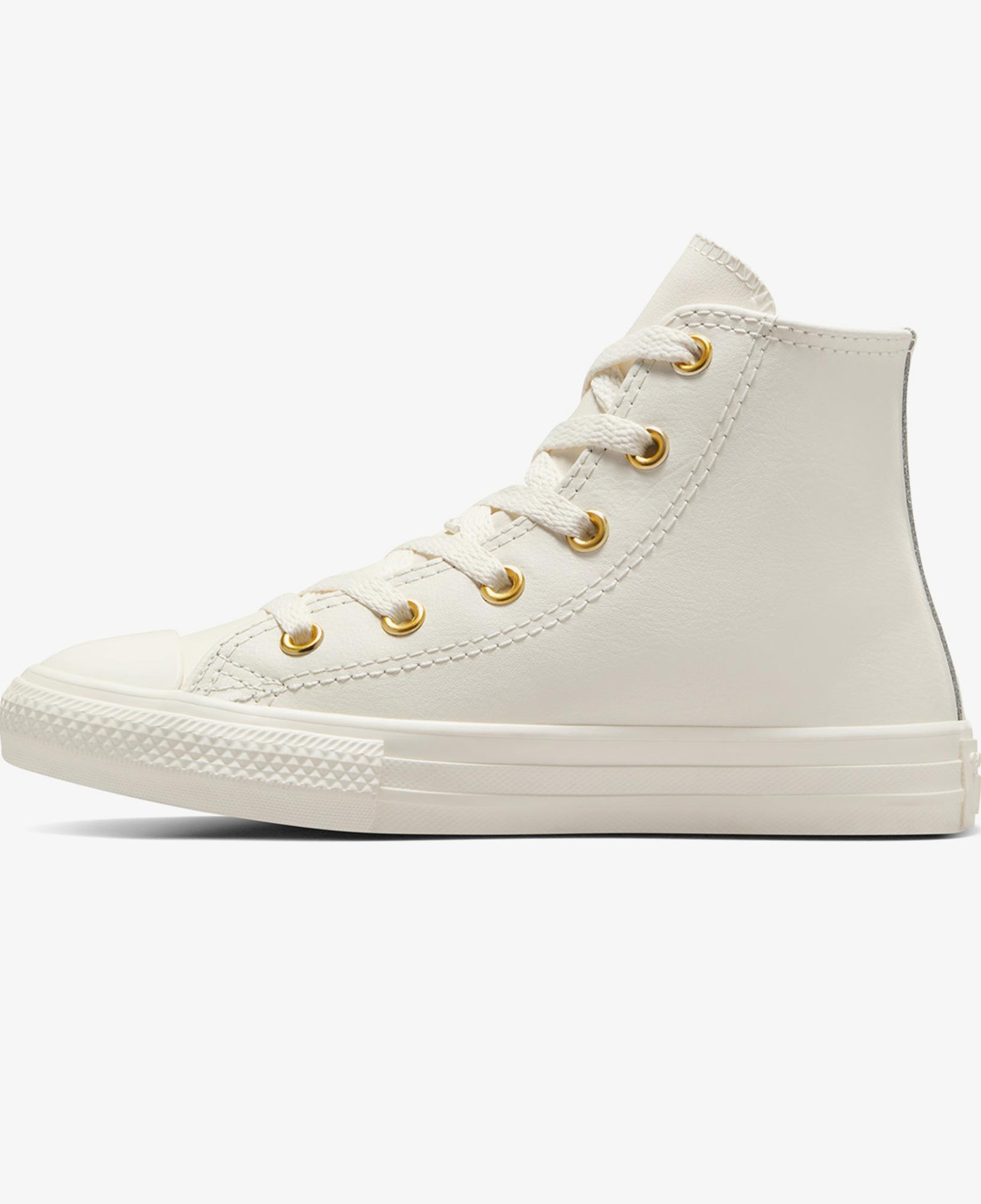 Converse Chuck Taylor All Star Taylored Lux Çocuk Krem 77 Deri Sneaker