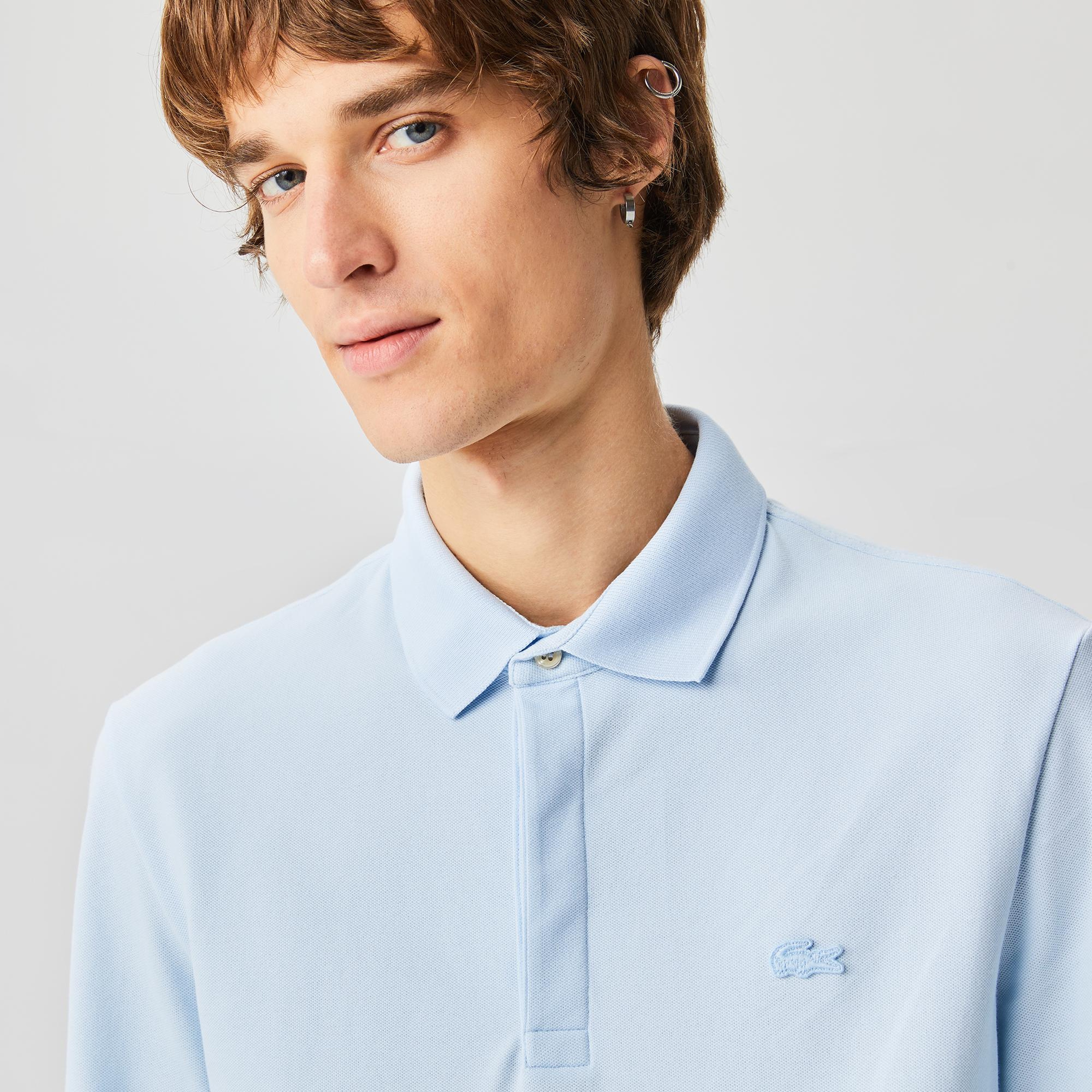 Lacoste Paris Erkek Regular Fit Uzun Kollu Mavi Polo