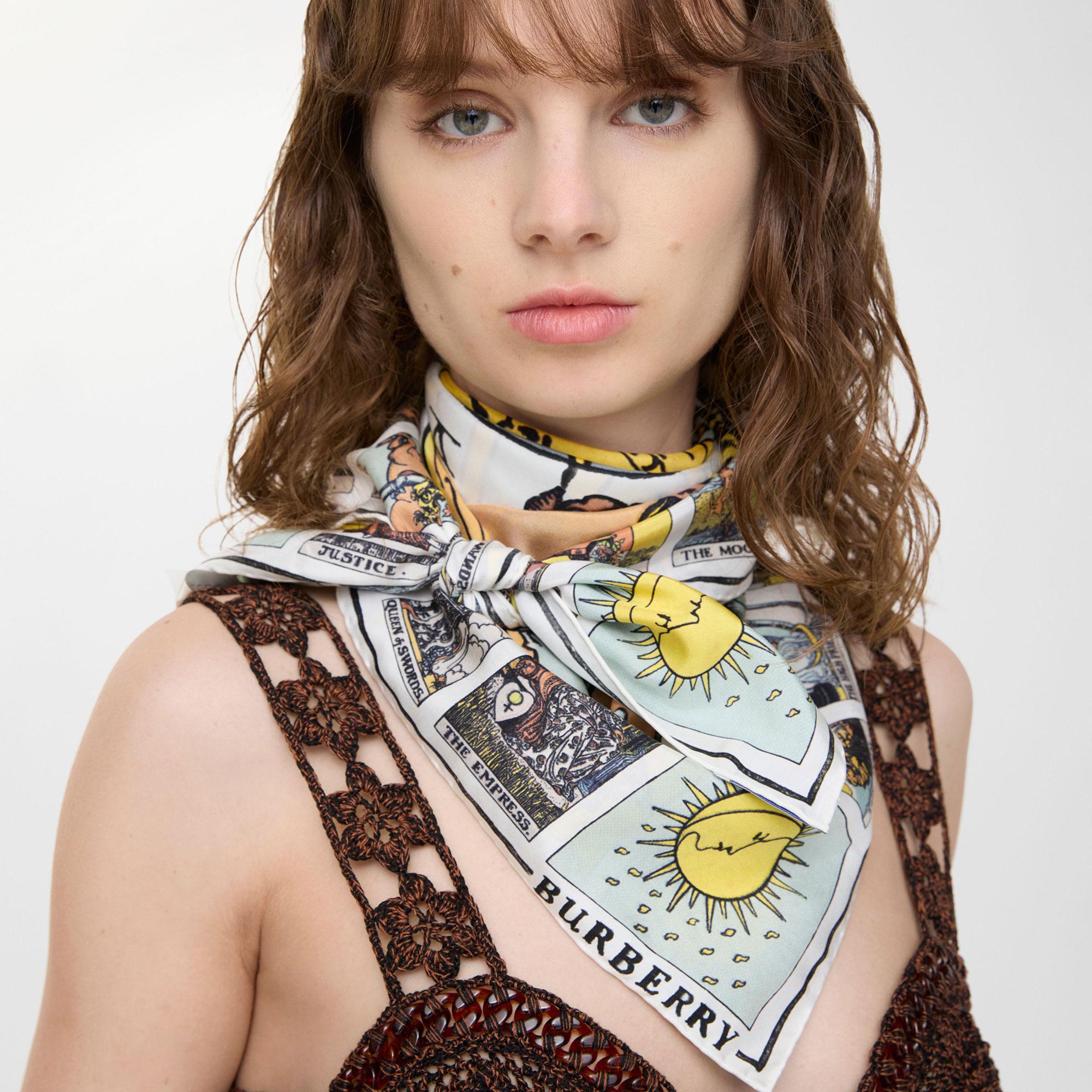 Burberry Tarot Silk Kadın Renkli Eşarp