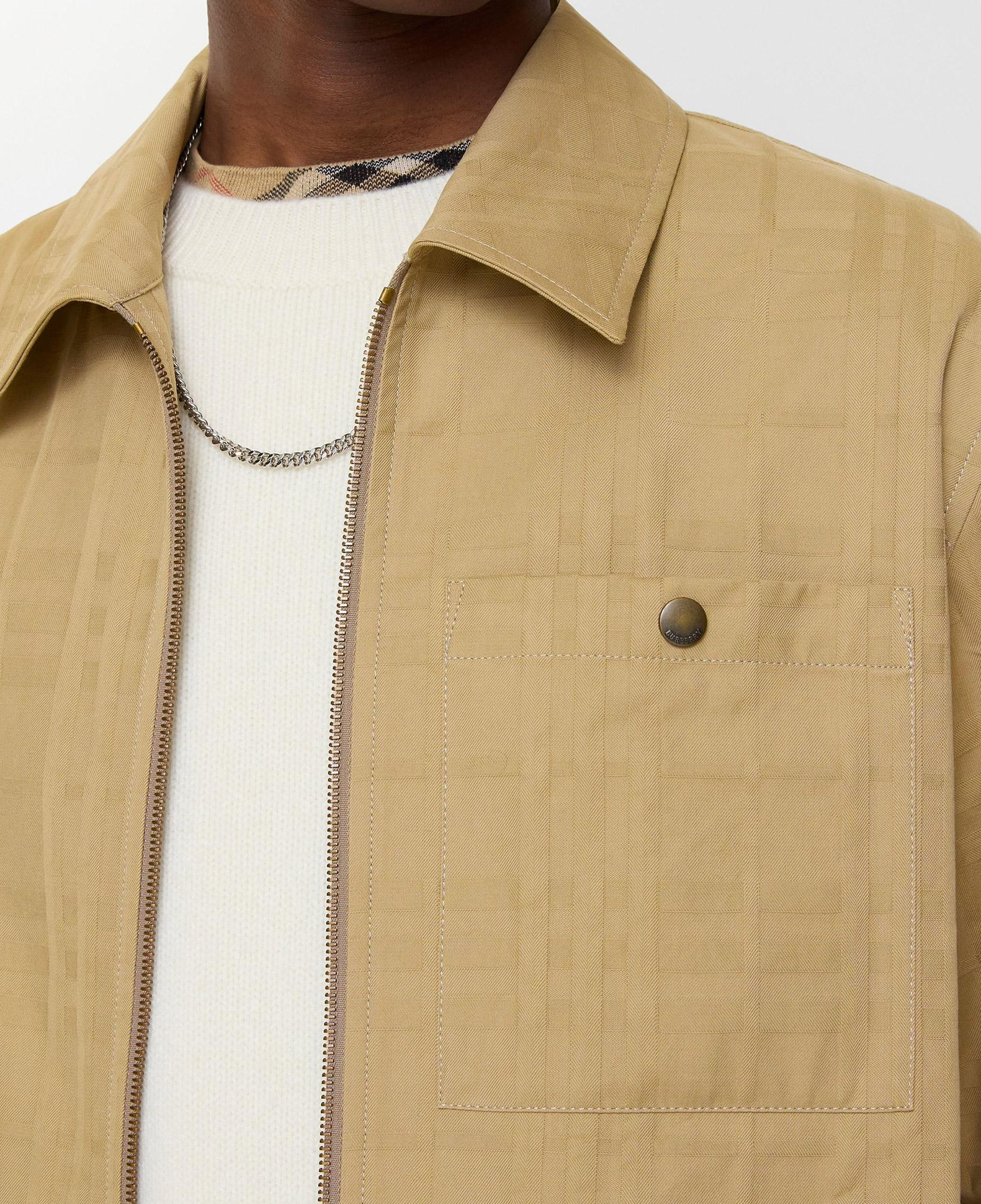 Burberry Check Cotton Zip Erkek Bej Gömlek