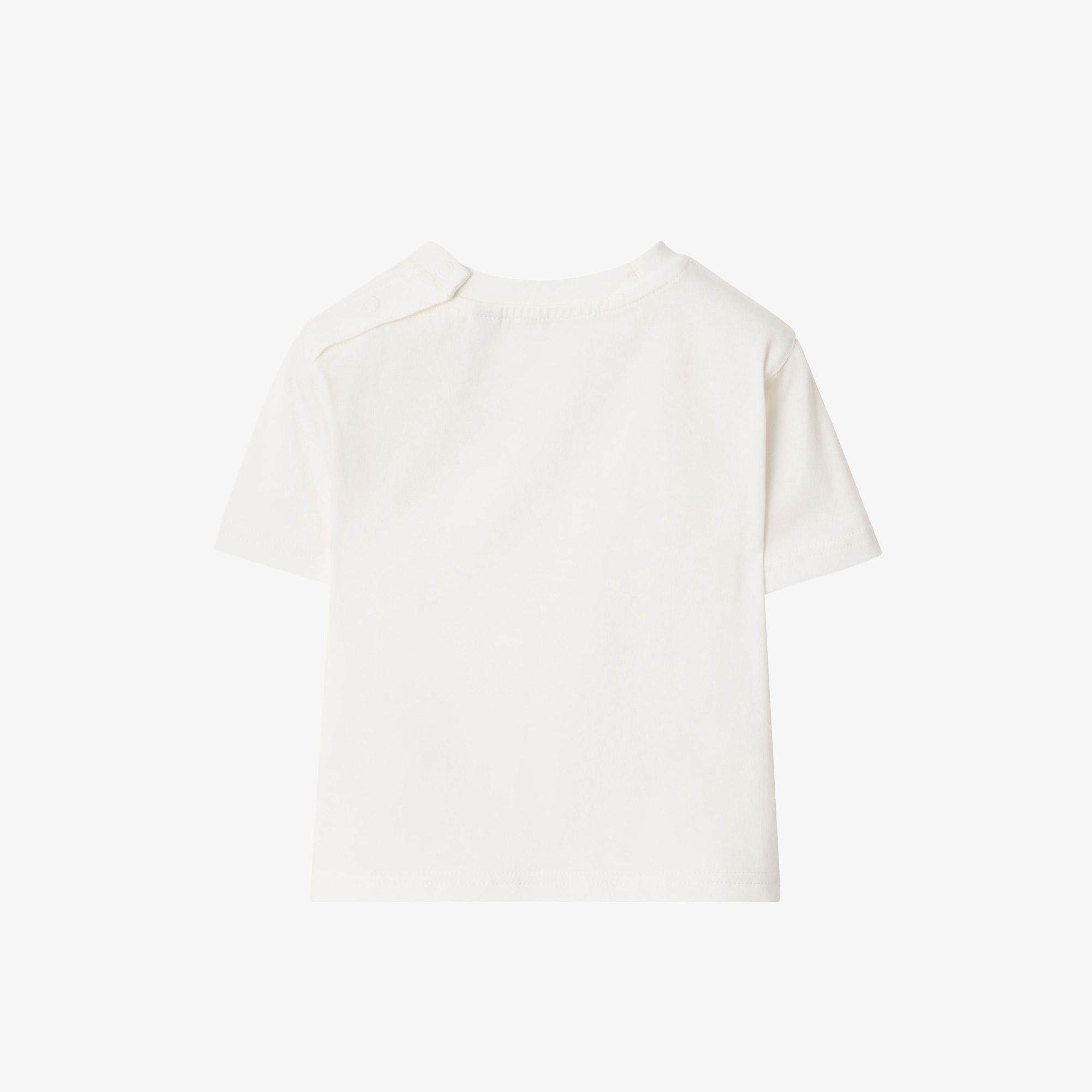 Burberry Surfer Bear Cotton Çocuk Beyaz T-Shirt