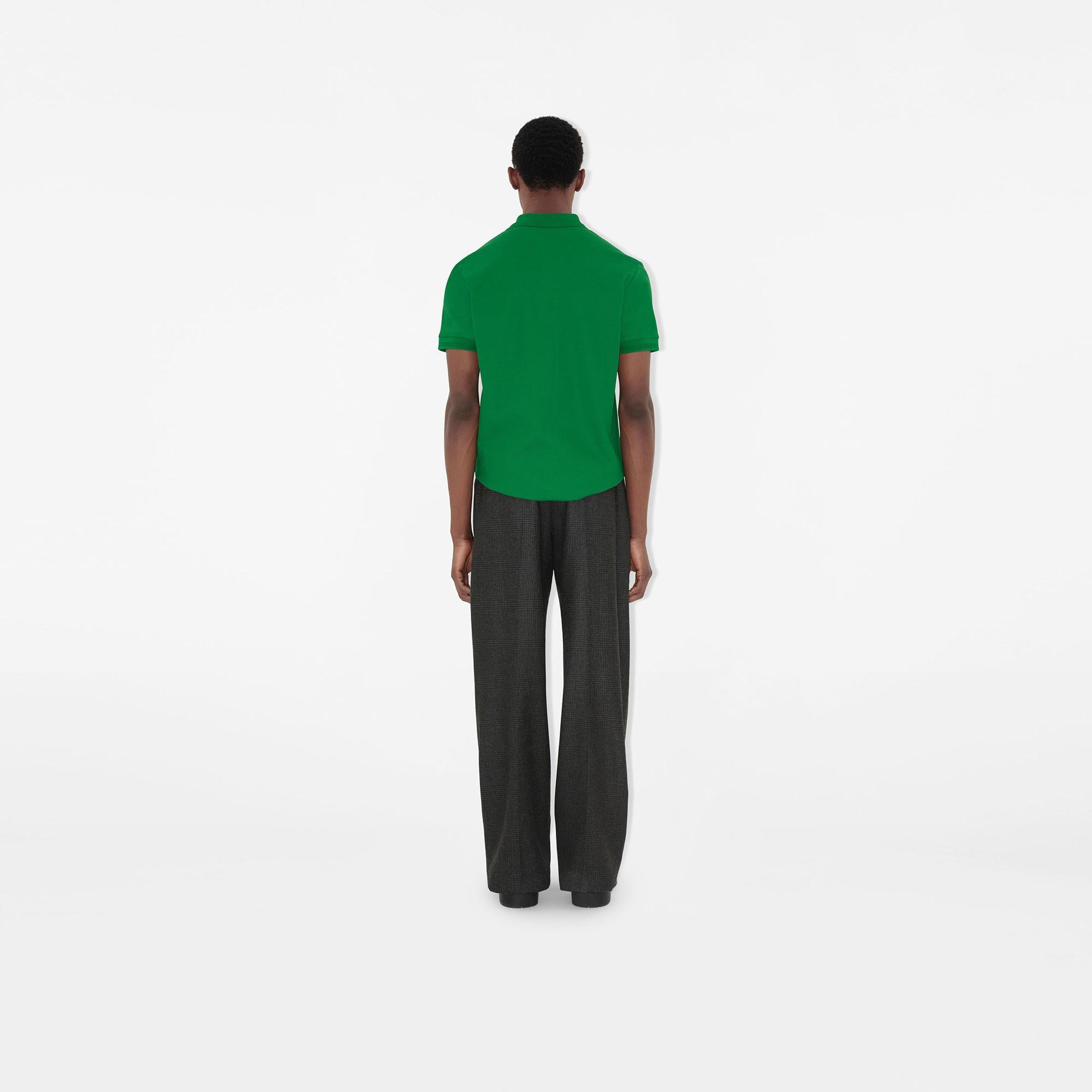 Burberry Cotton Erkek Yeşil Polo