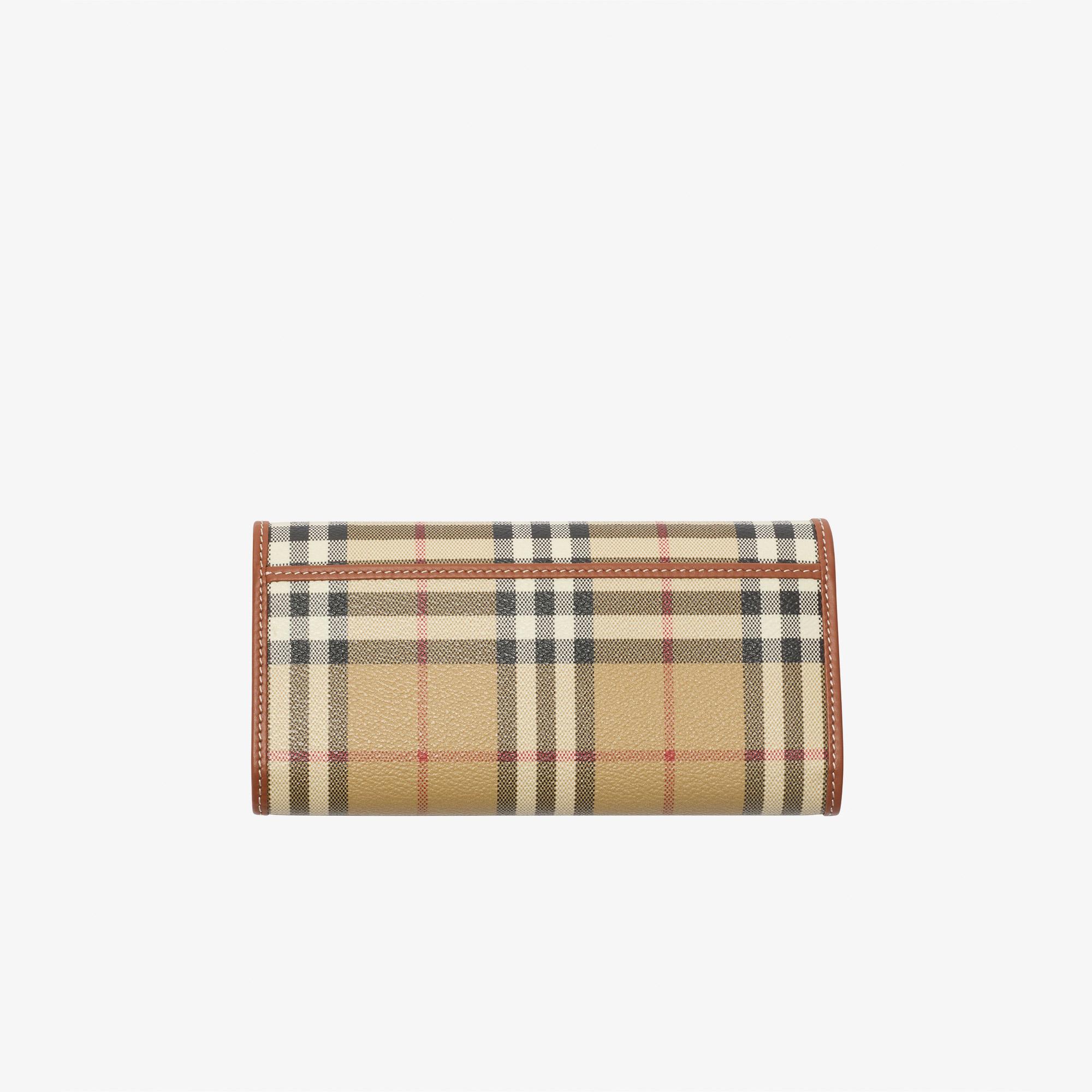 Burberry Check Continental Kadın Bej Cüzdan