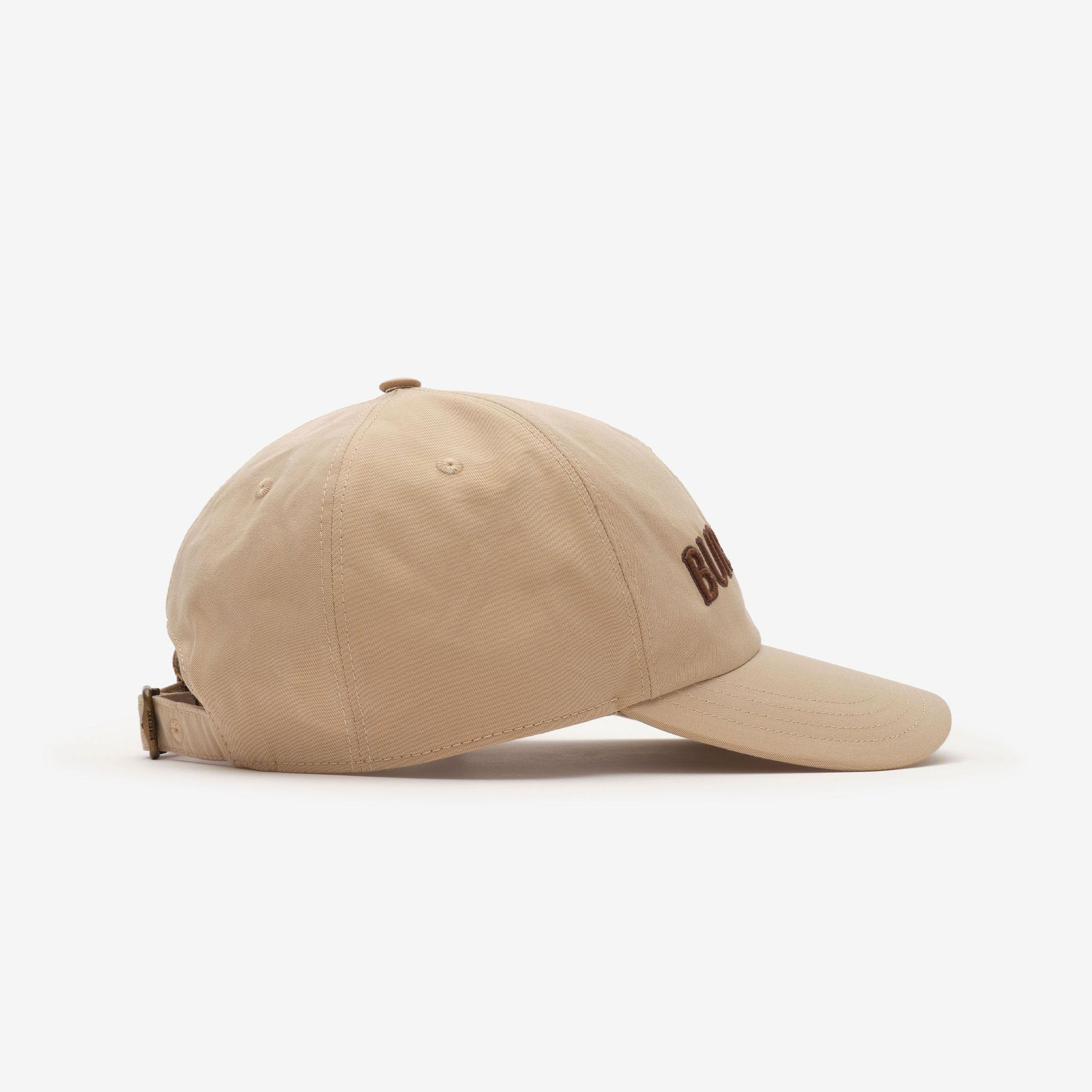 Burberry Logo Gabardine Baseball Erkek Bej Şapka