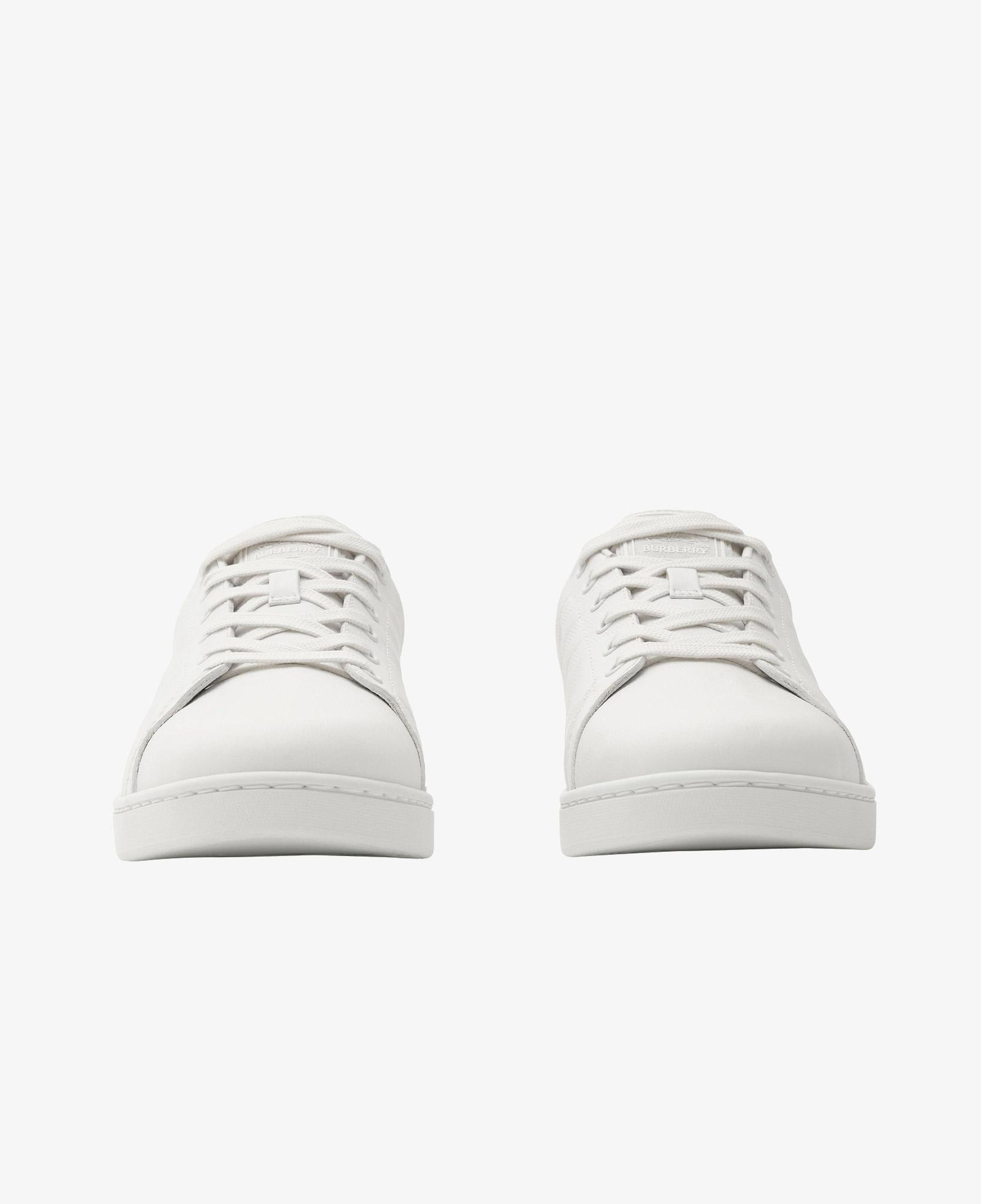 Burberry Embossed Check Leather Set Kadın Beyaz Sneaker