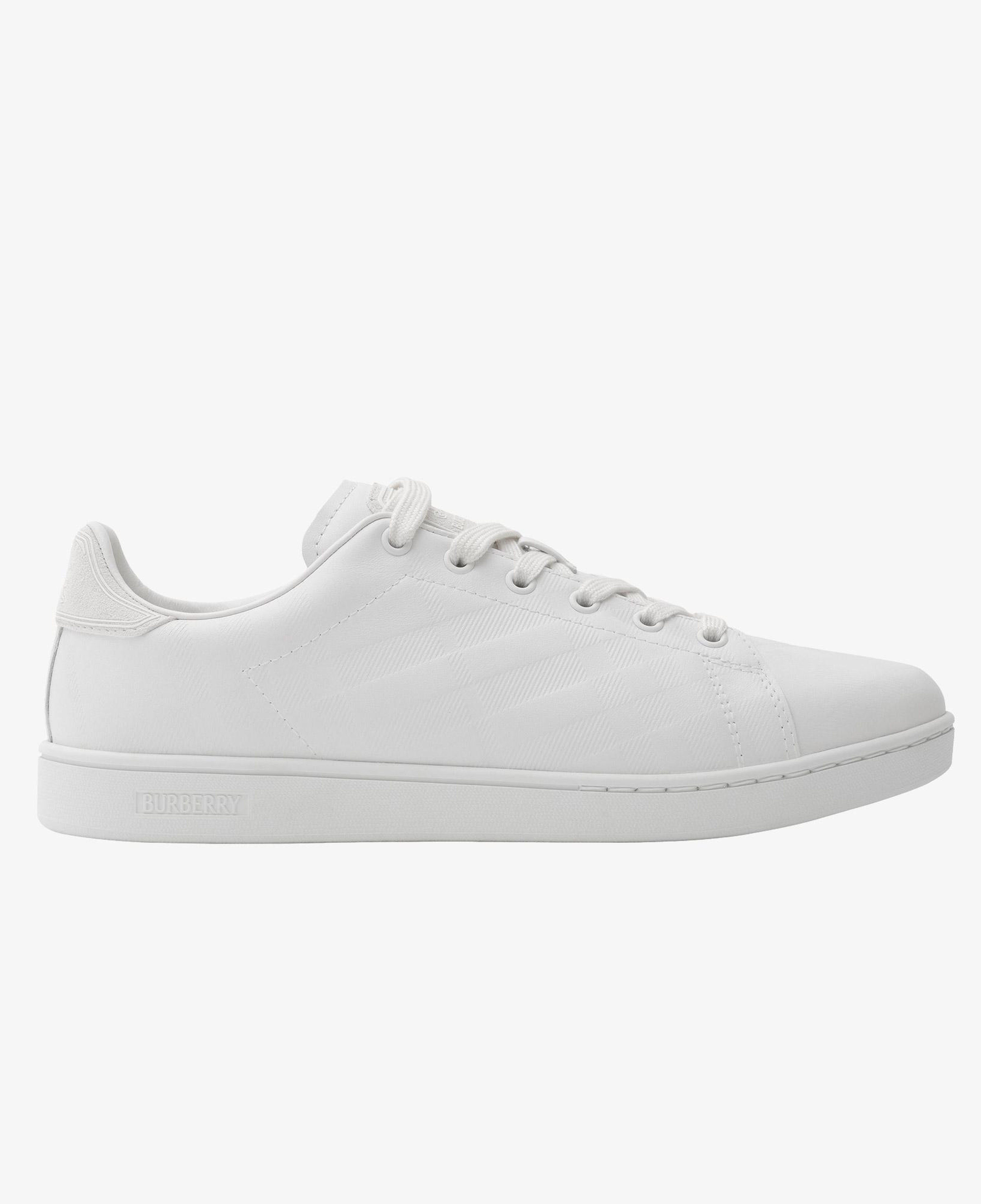Burberry Embossed Check Leather Set Kadın Beyaz Sneaker