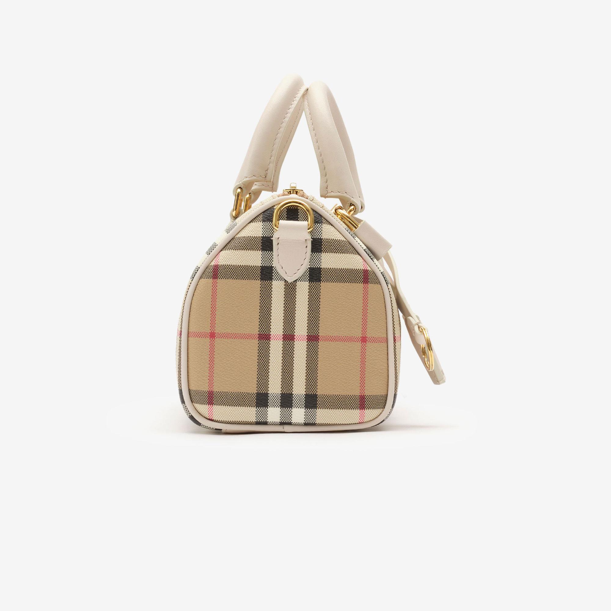 Burberry Mini Check Kadın Bej El Çantası