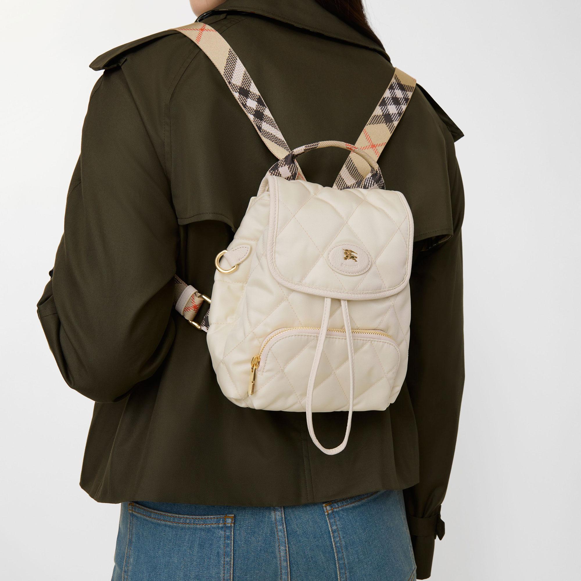 Burberry Mini Horseshoe Kadın Krem Sırt Çantası