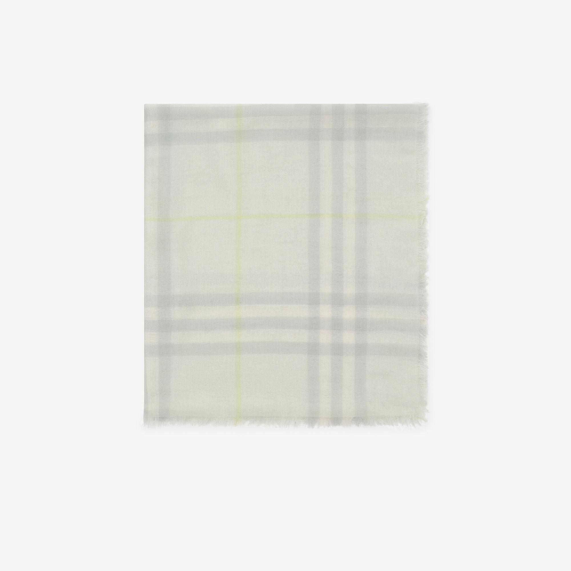 Burberry Wide Check Wool Kadın Yeşil Atkı