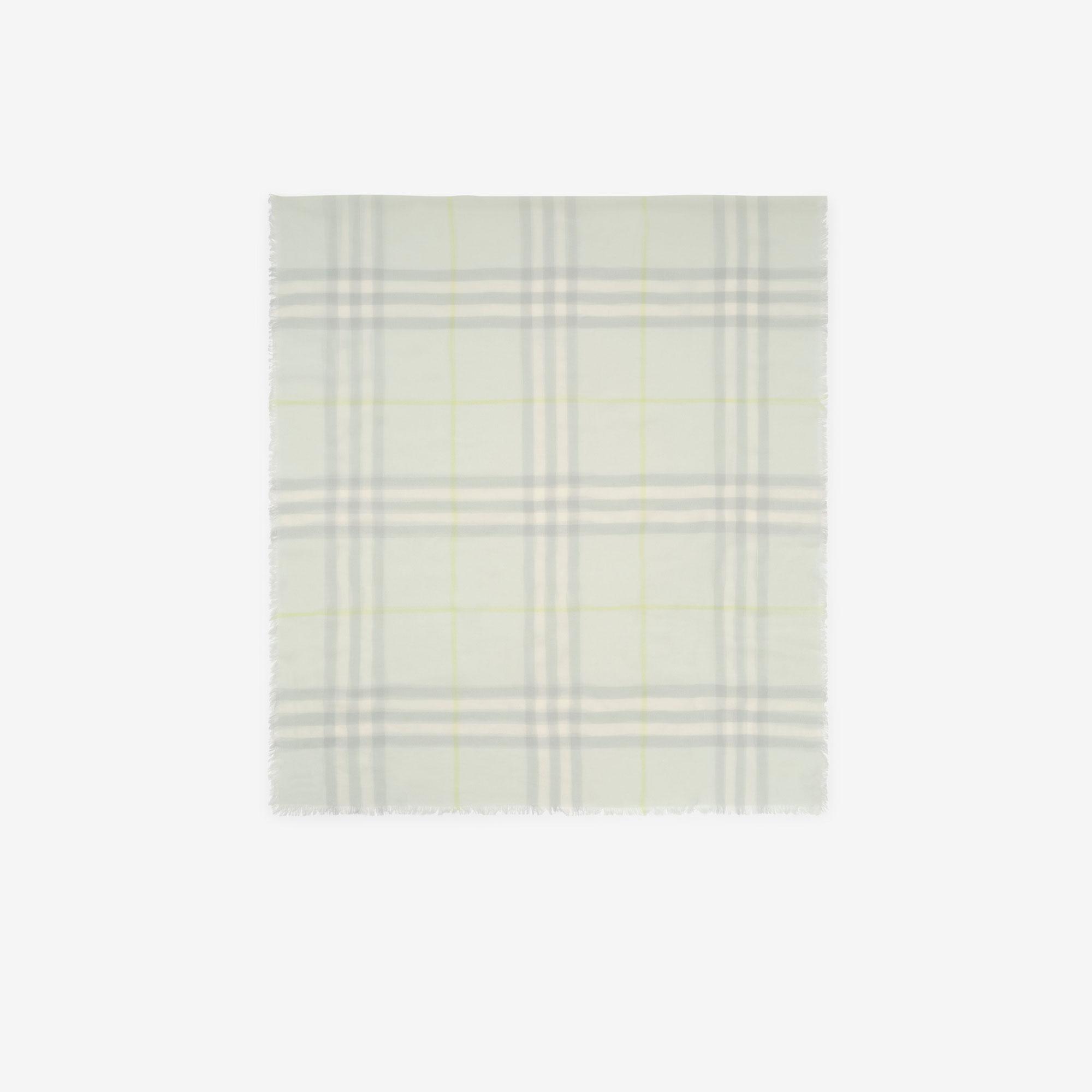 Burberry Wide Check Wool Kadın Yeşil Atkı