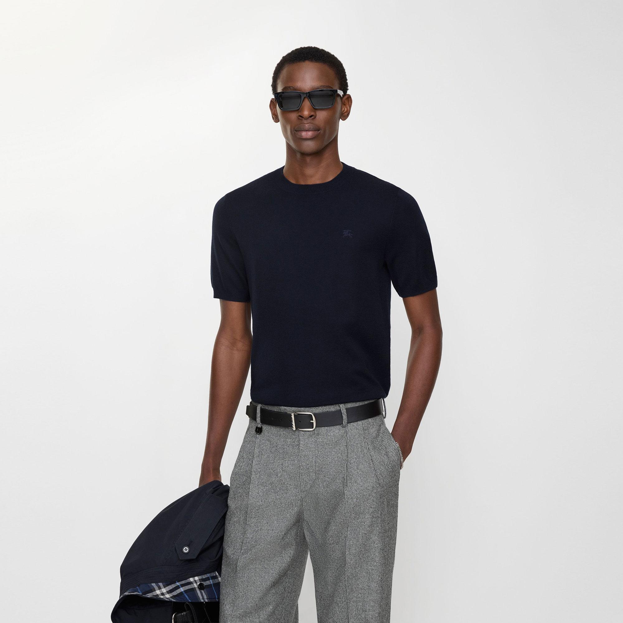 Burberry Cashmere Erkek Lacivert Trıko