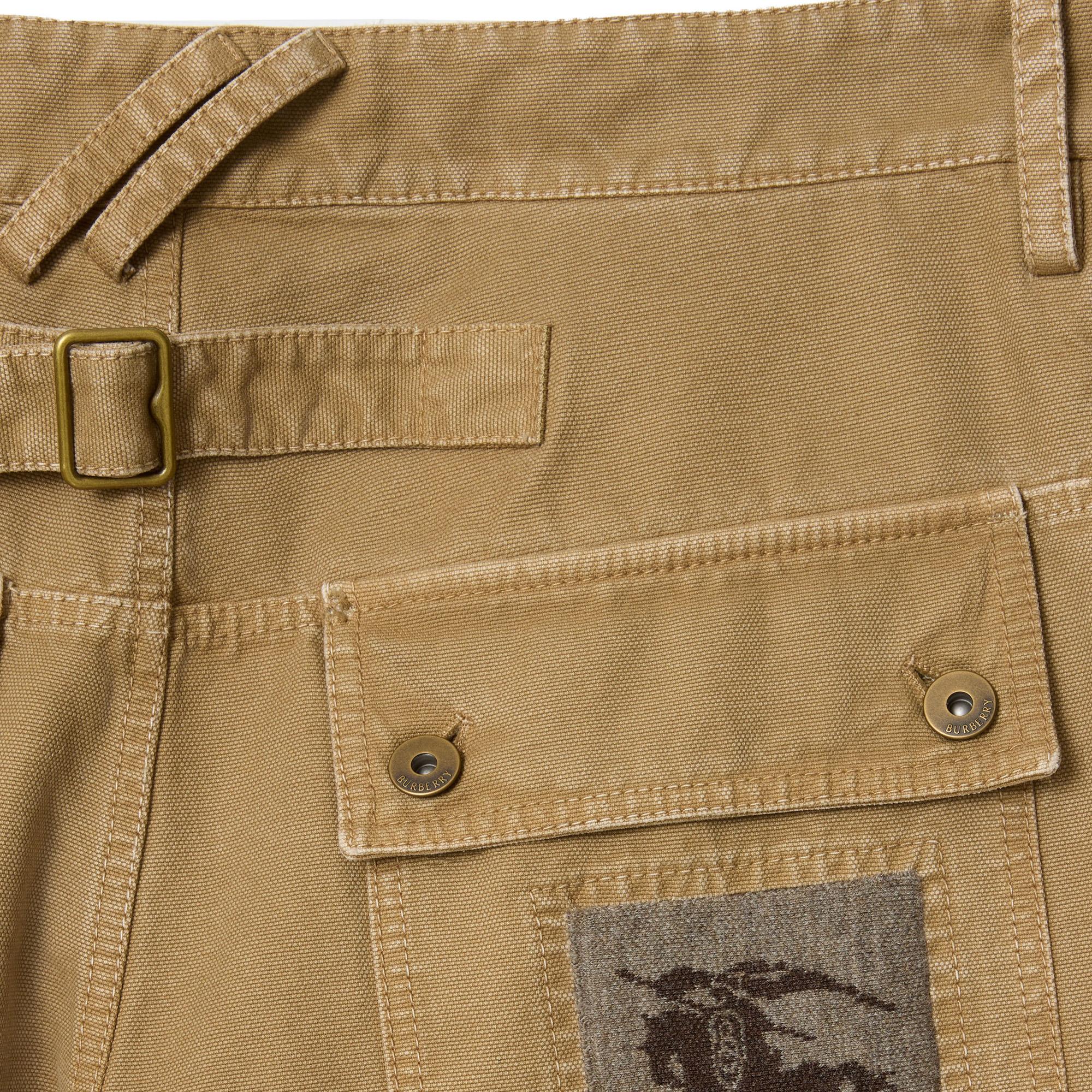 Burberry Cotton Canvas Workwear Erkek Kahverengi Pantolon