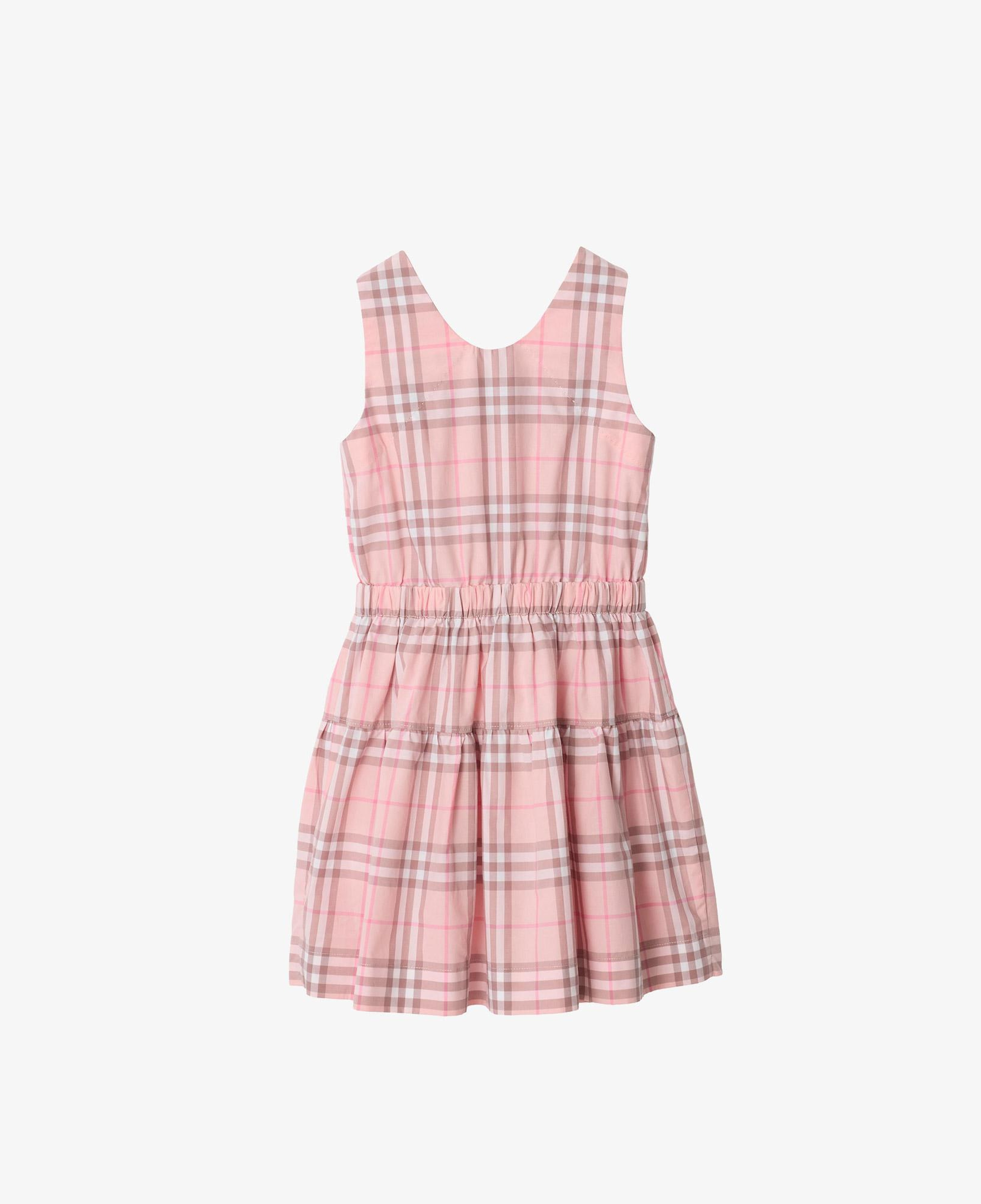 Burberry Check Cotton Çocuk Pembe Elbise