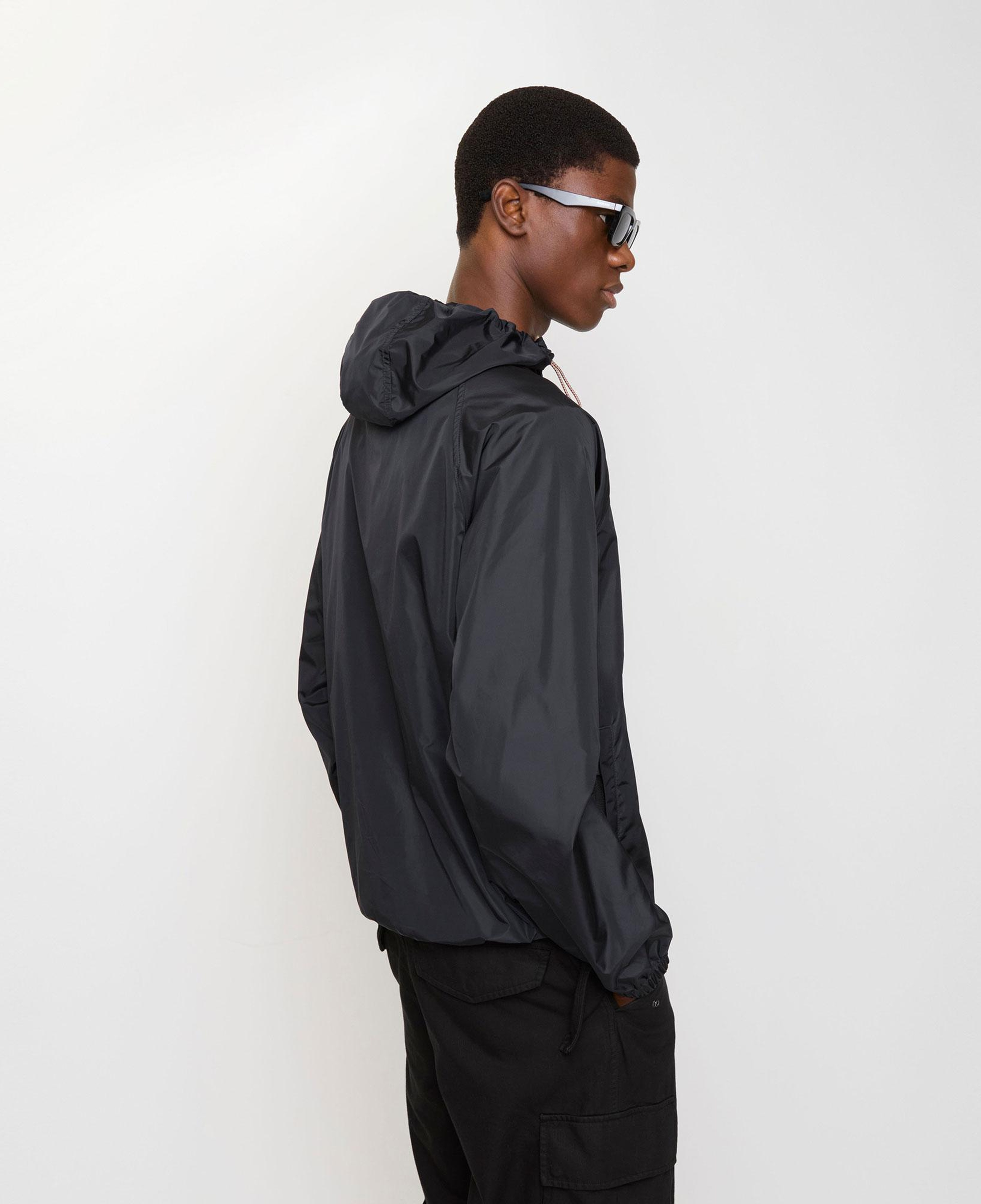 Burberry Checker-Tape Nylon Hooded Erkek Lacivert Mont