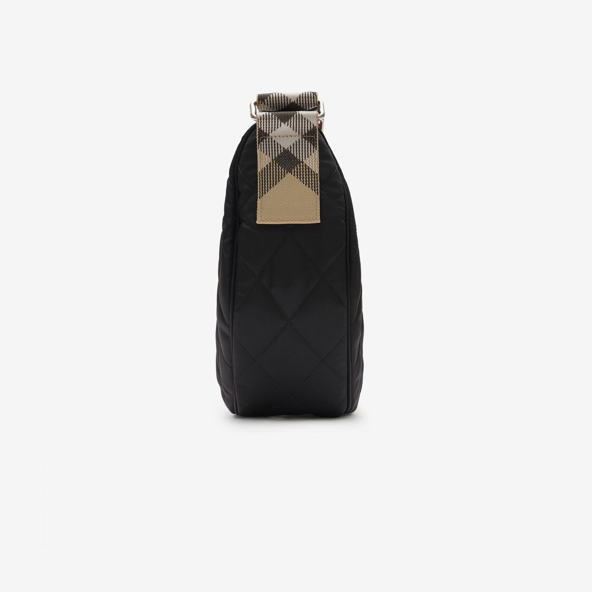 Burberry Horseshoe Erkek Siyah Omuz Çantası