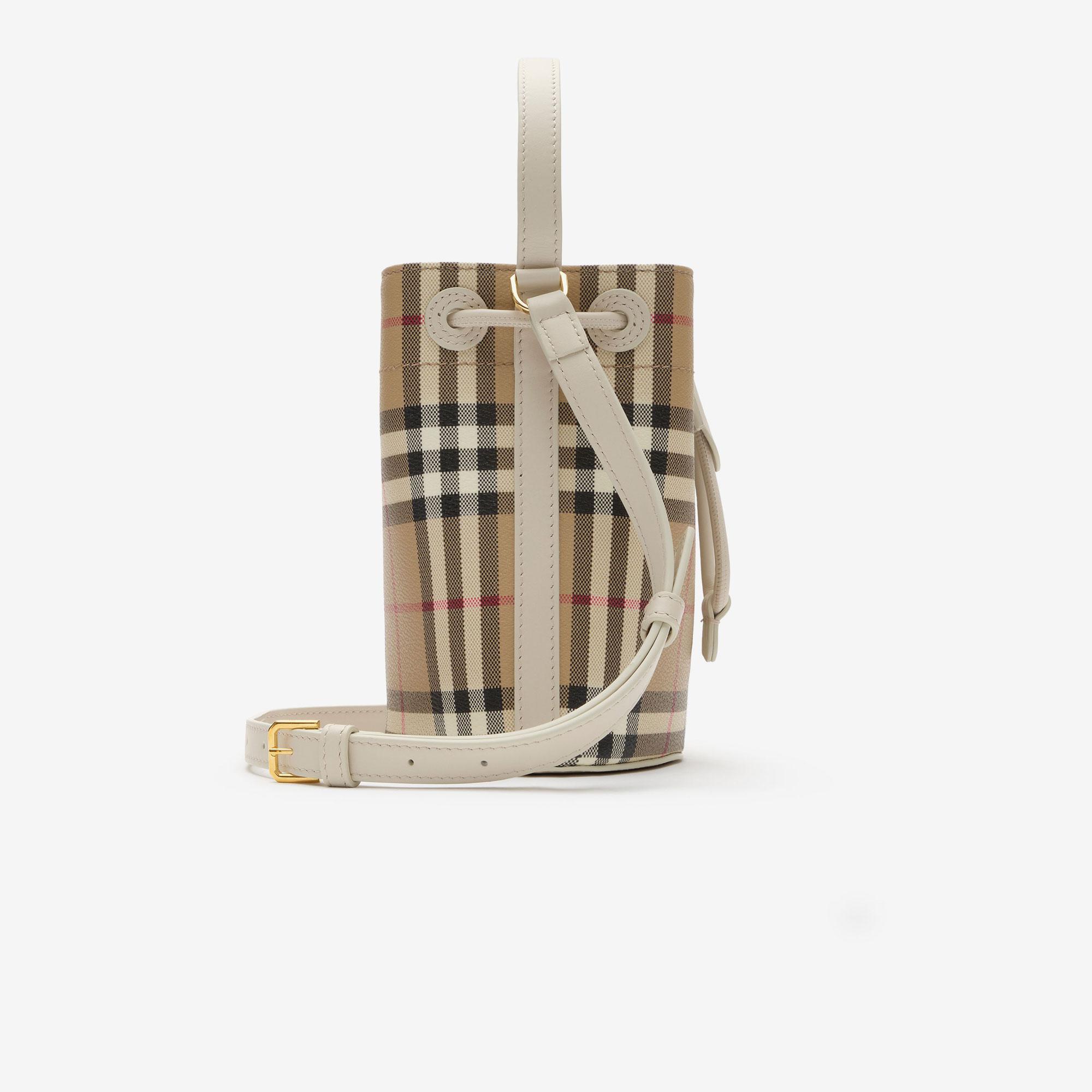 Burberry Mini Check Kadın Bej Postacı Çantası