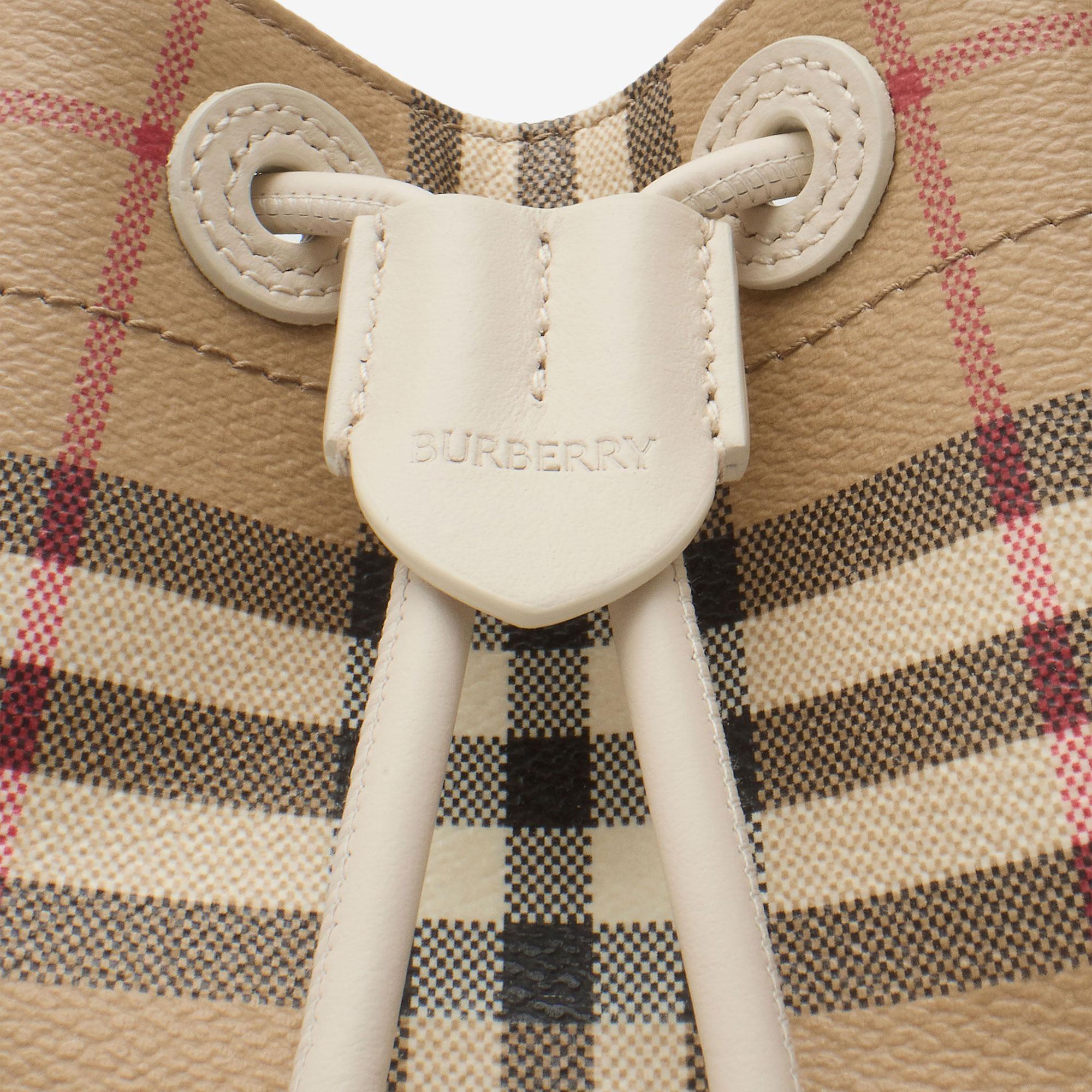 Burberry Mini Check Kadın Bej Postacı Çantası