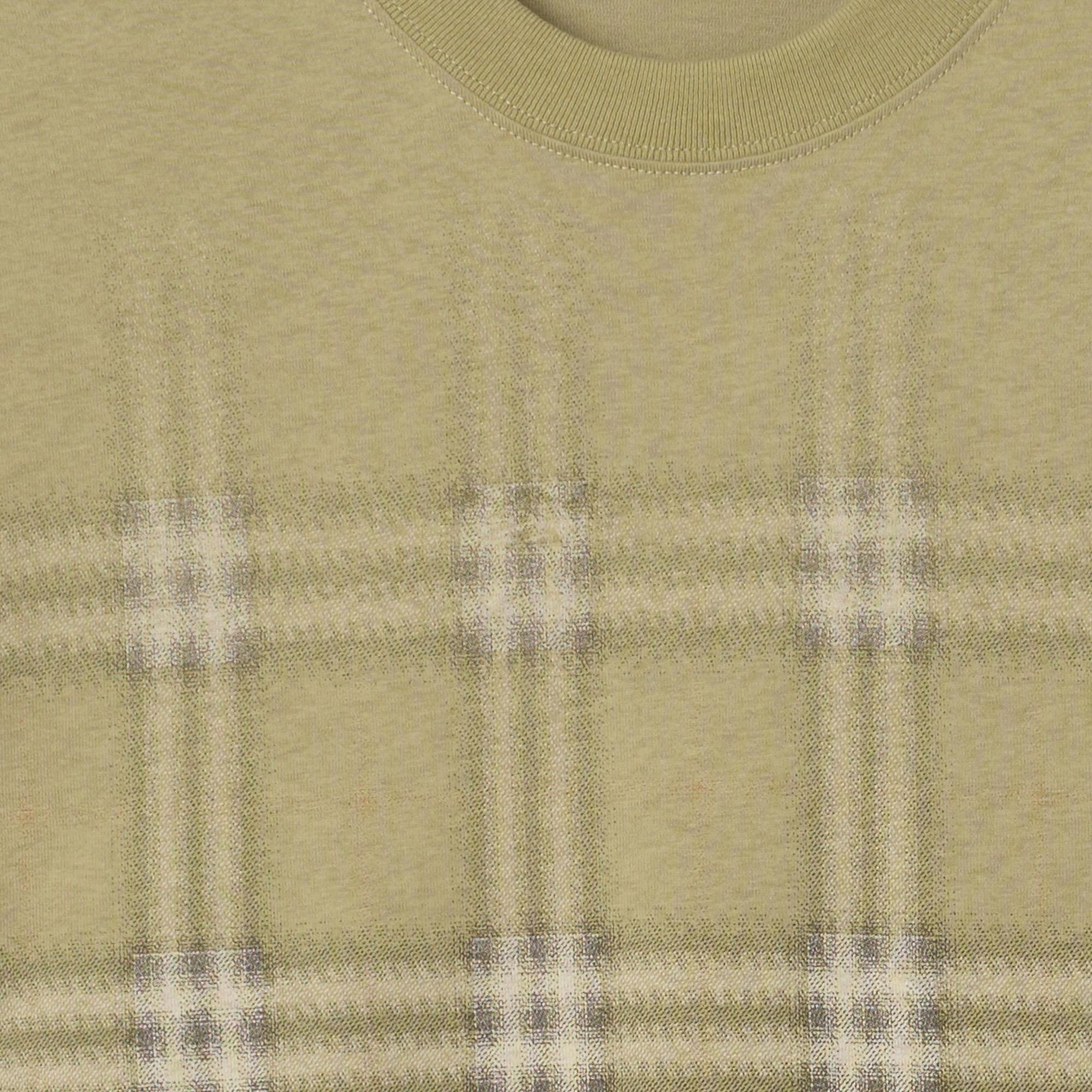 Burberry Gradient Check Cotton Erkek Haki T-Shirt
