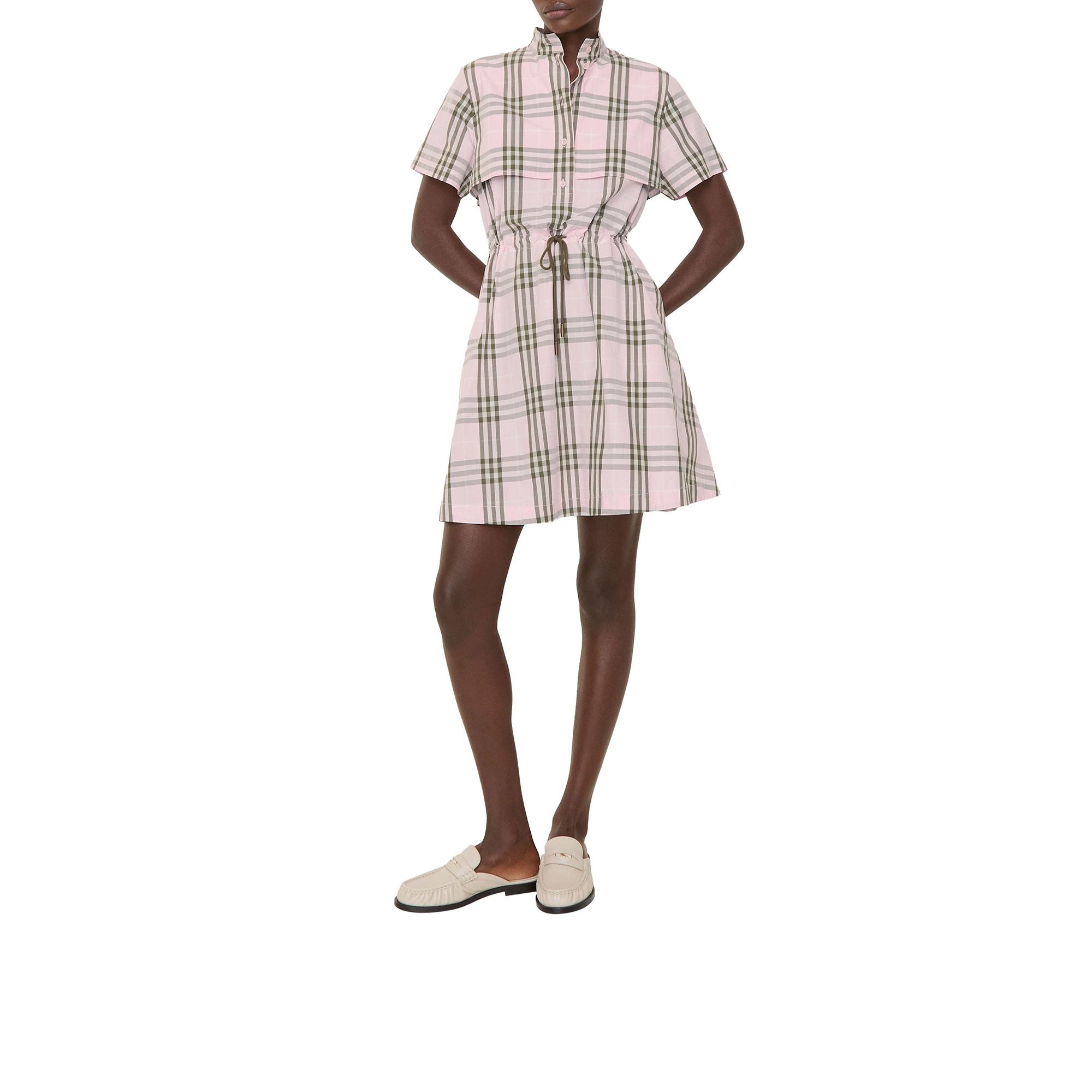 Burberry Check Cotton Kadın Pembe Elbise