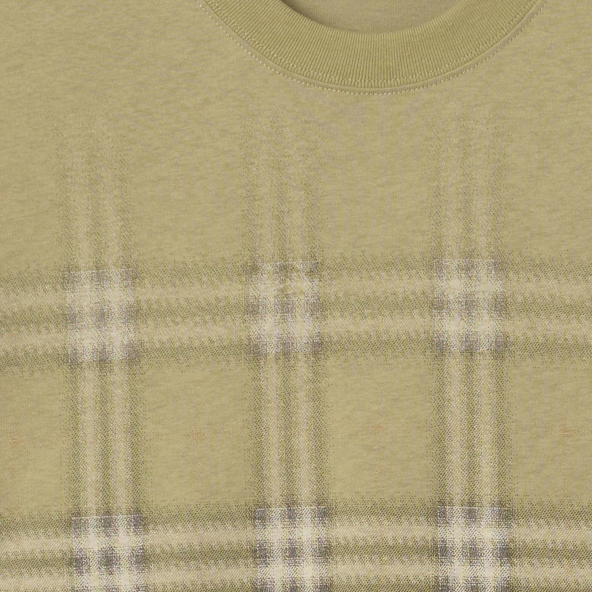 Burberry Gradient Check Cotton Erkek Haki T-Shirt