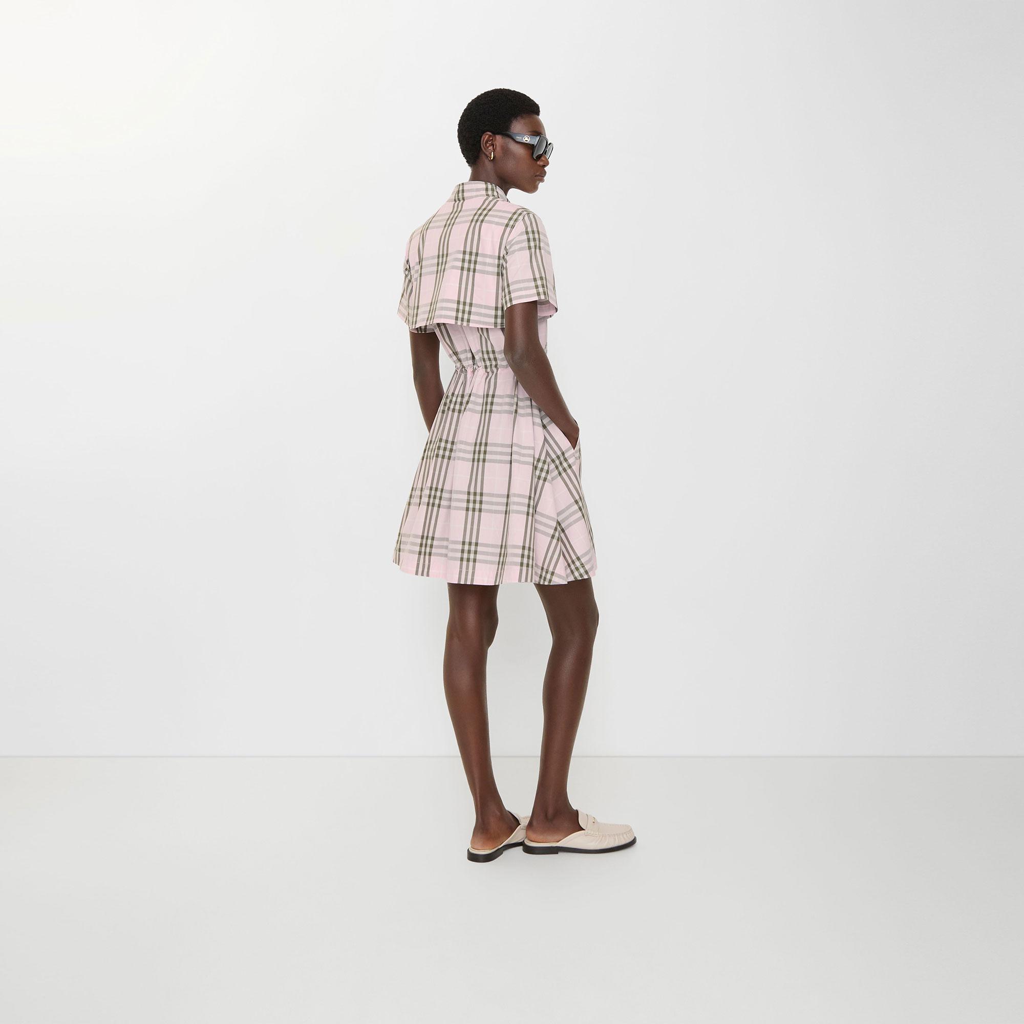 Burberry Check Cotton Kadın Pembe Elbise