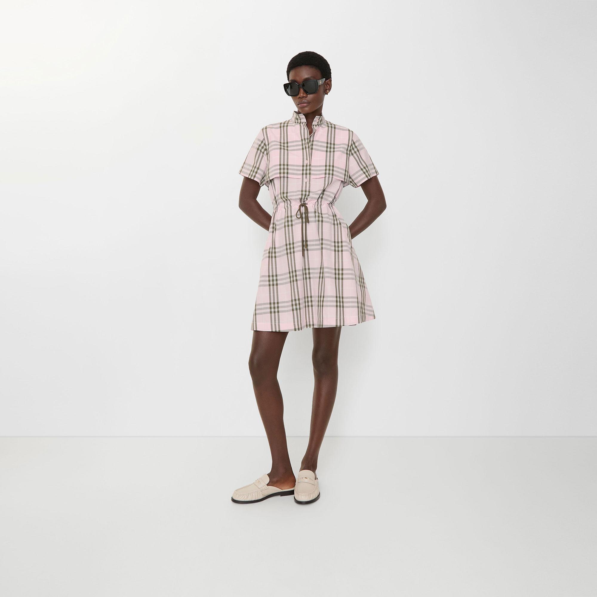 Burberry Check Cotton Kadın Pembe Elbise
