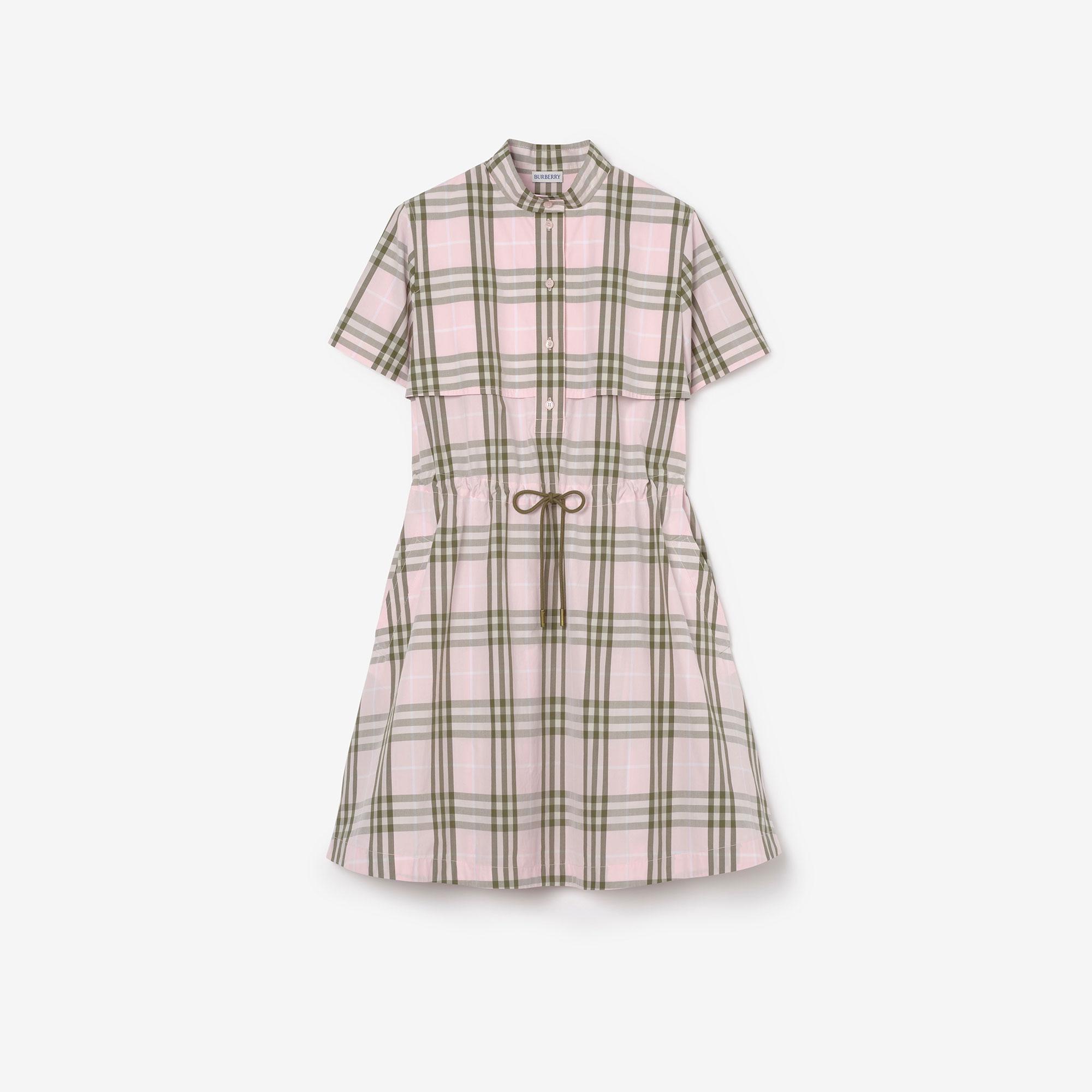 Burberry Check Cotton Kadın Pembe Elbise