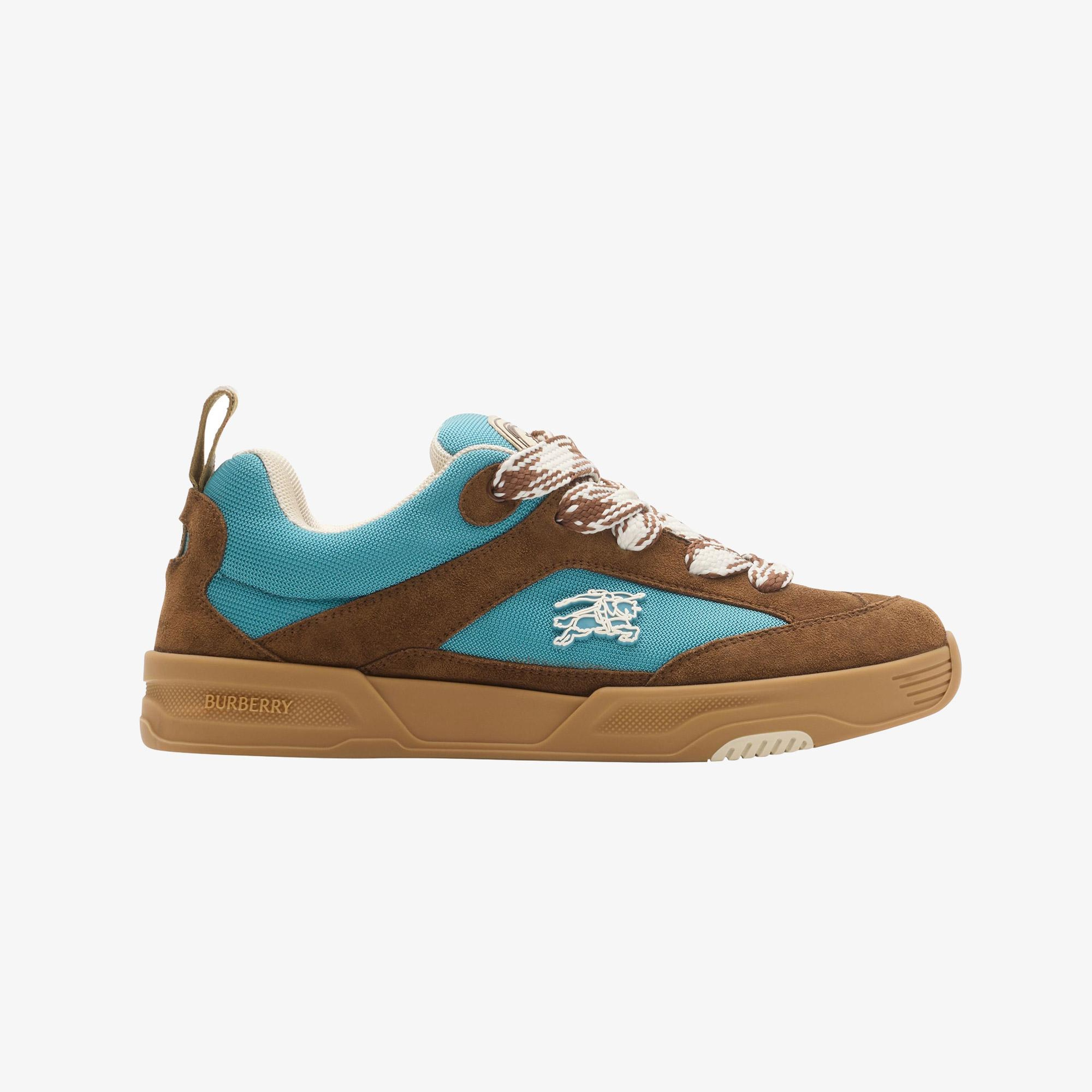 Burberry Suede And Mesh Arc Erkek Kahverengi Sneaker