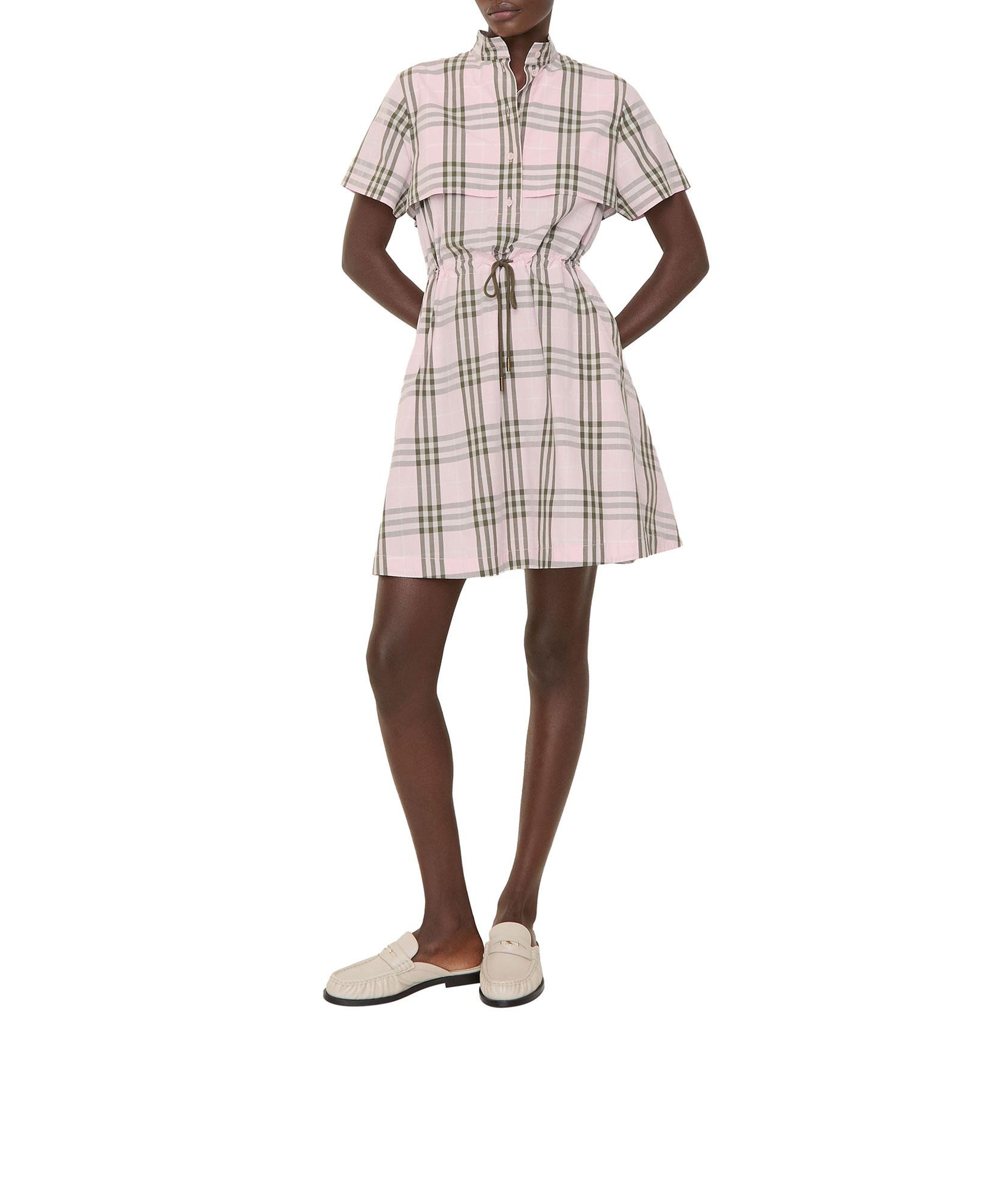 Burberry Check Cotton Kadın Pembe Elbise