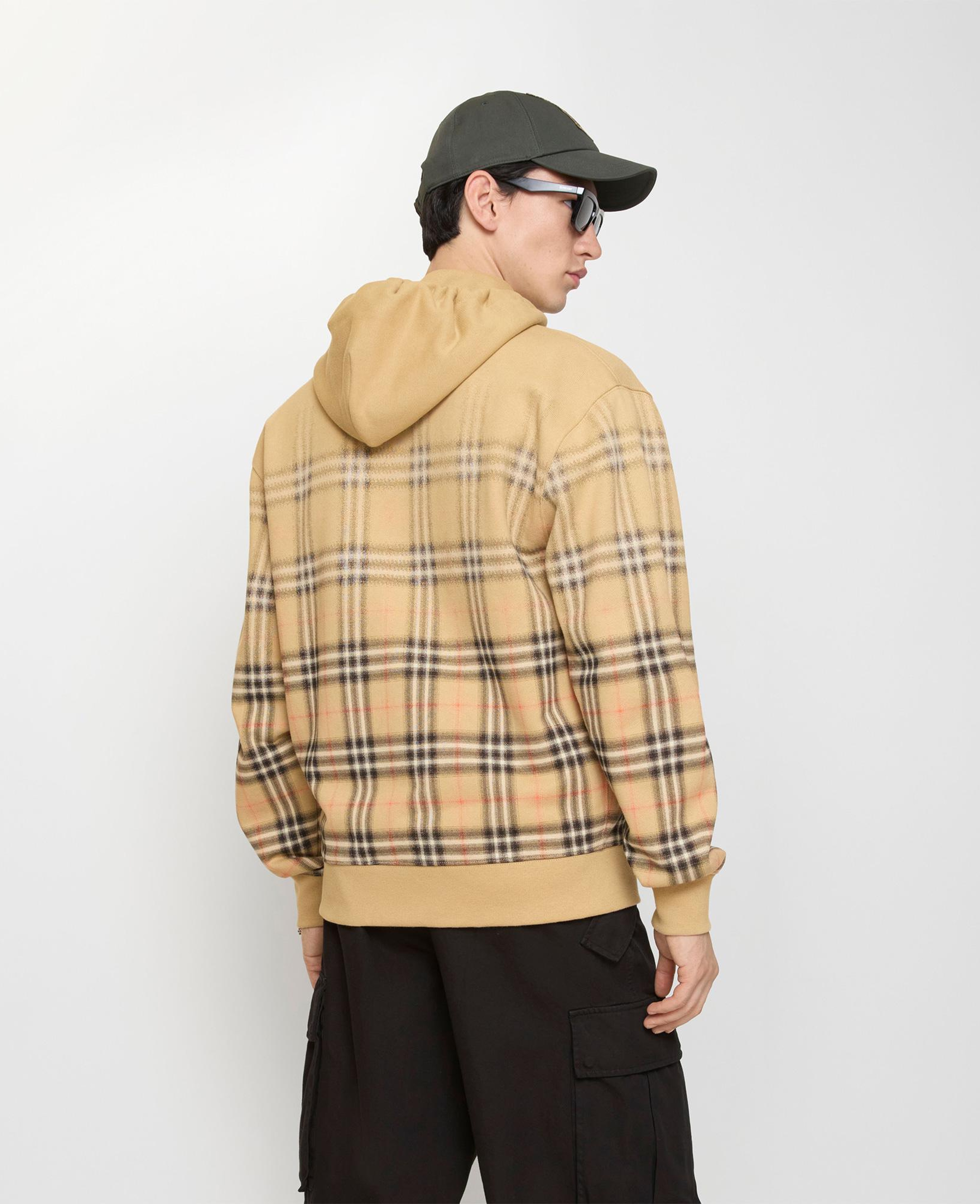 Burberry Gradient Check Cotton Zip Erkek Bej Hoodie