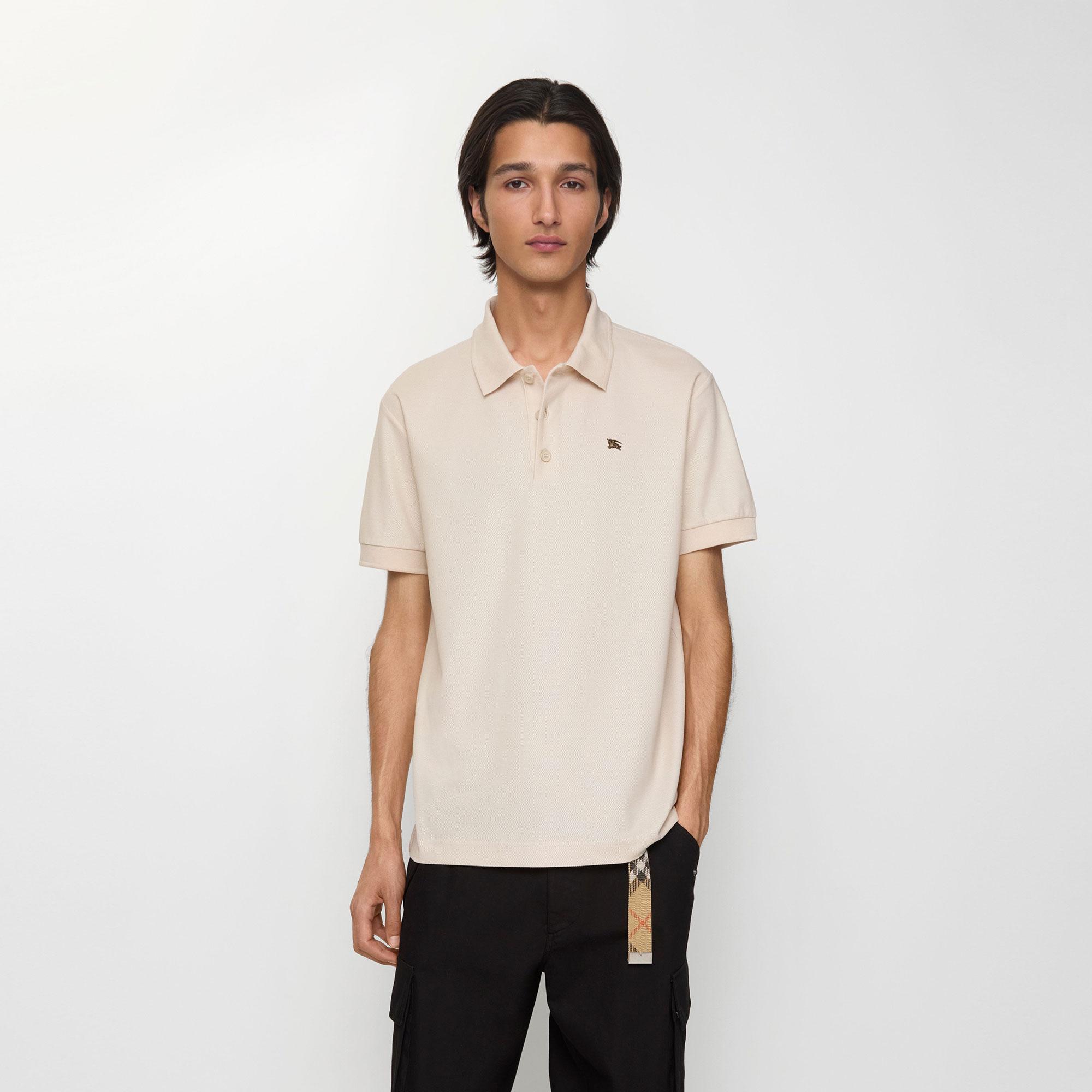 Burberry Metal Ekd Cotton Erkek Bej Polo