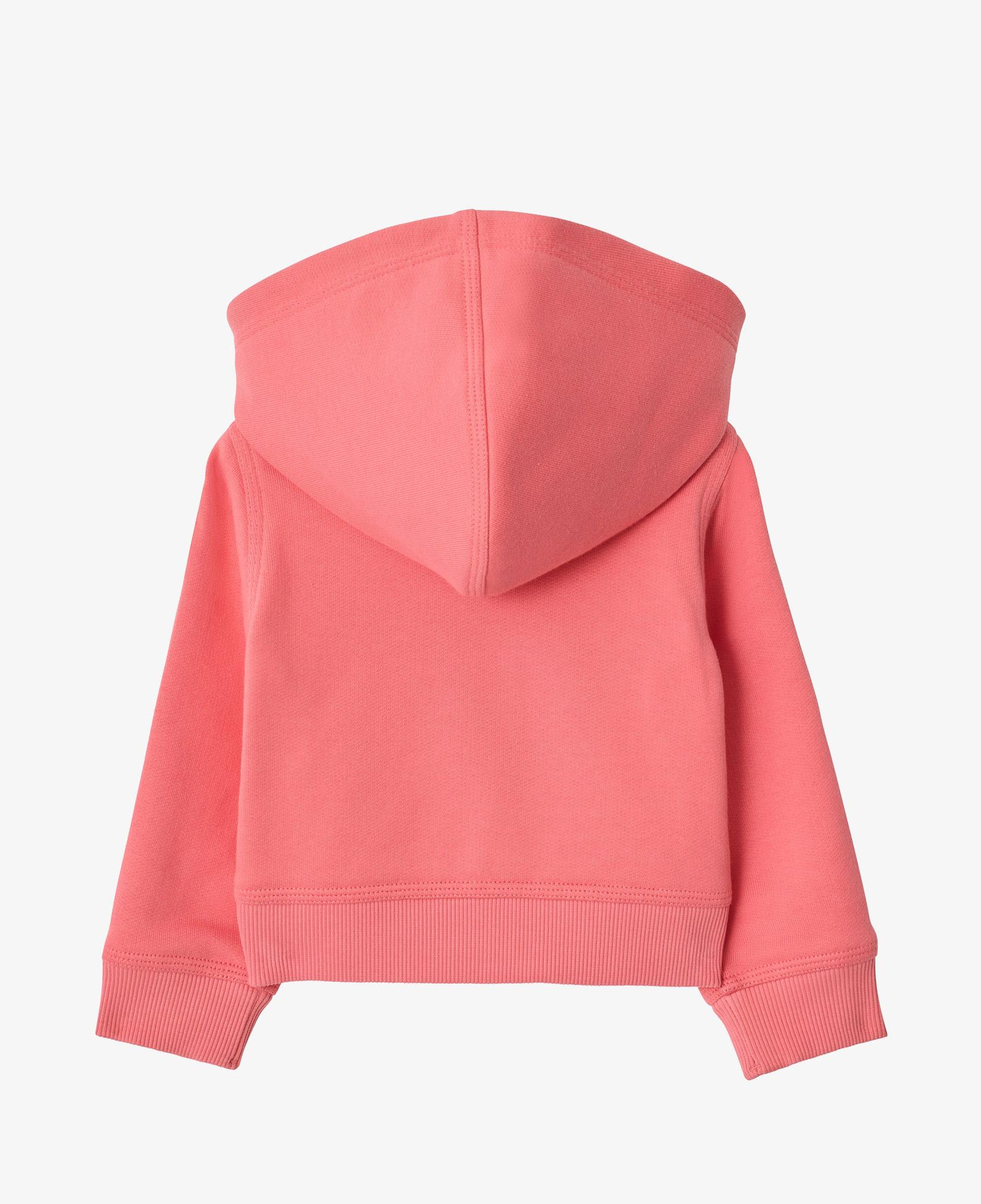 Burberry Check Trim Cotton Zip Çocuk Pembe Hoodie