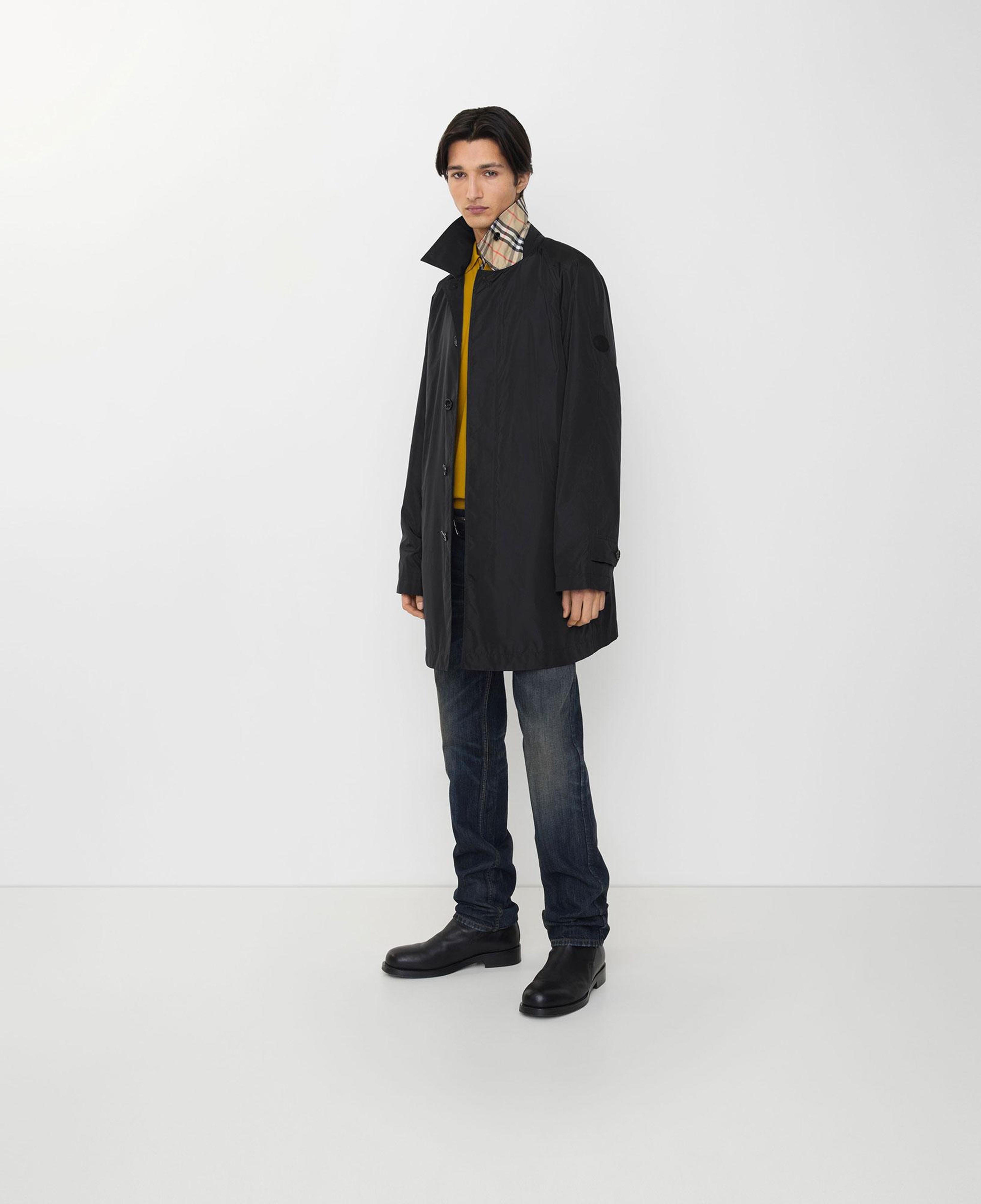 Burberry Nylon Ridgewood Car Erkek Siyah Pardesü