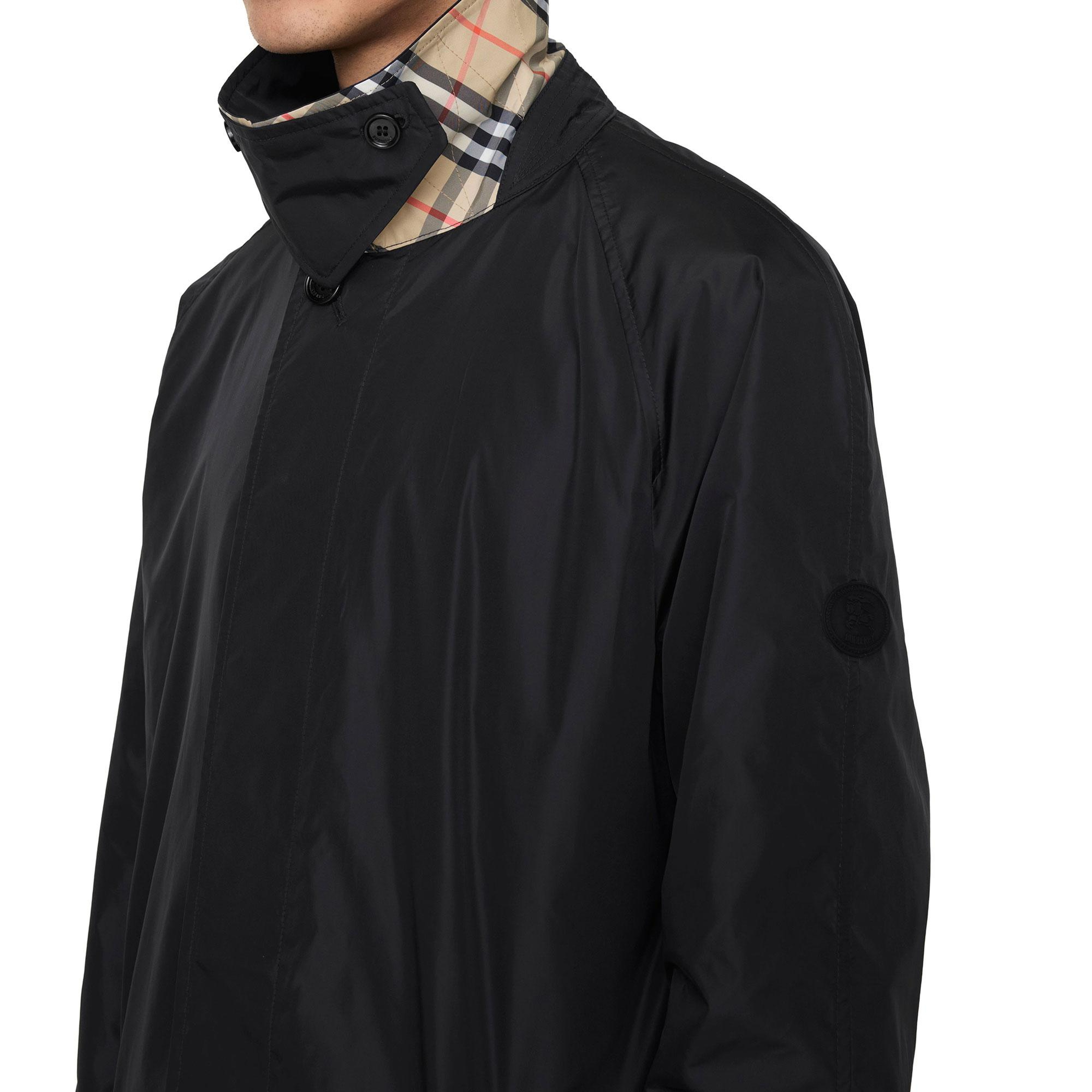 Burberry Nylon Ridgewood Car Erkek Siyah Pardesü