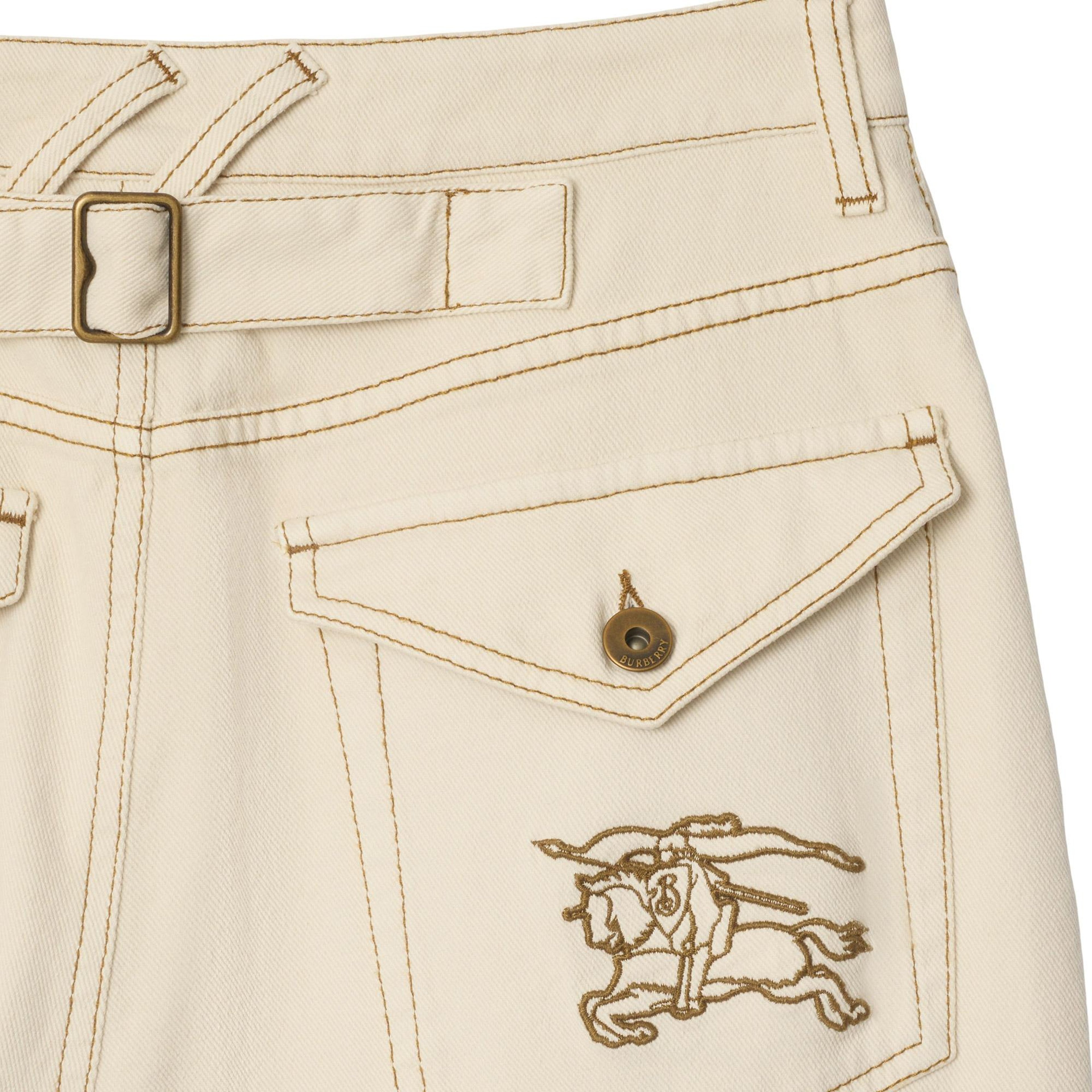 Burberry High Rise Bootcut Kadın Beyaz Jean