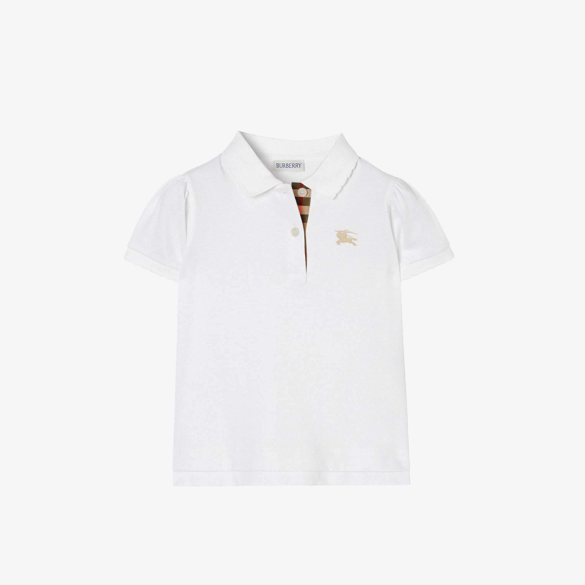 Burberry Cotton Çocuk Beyaz Polo