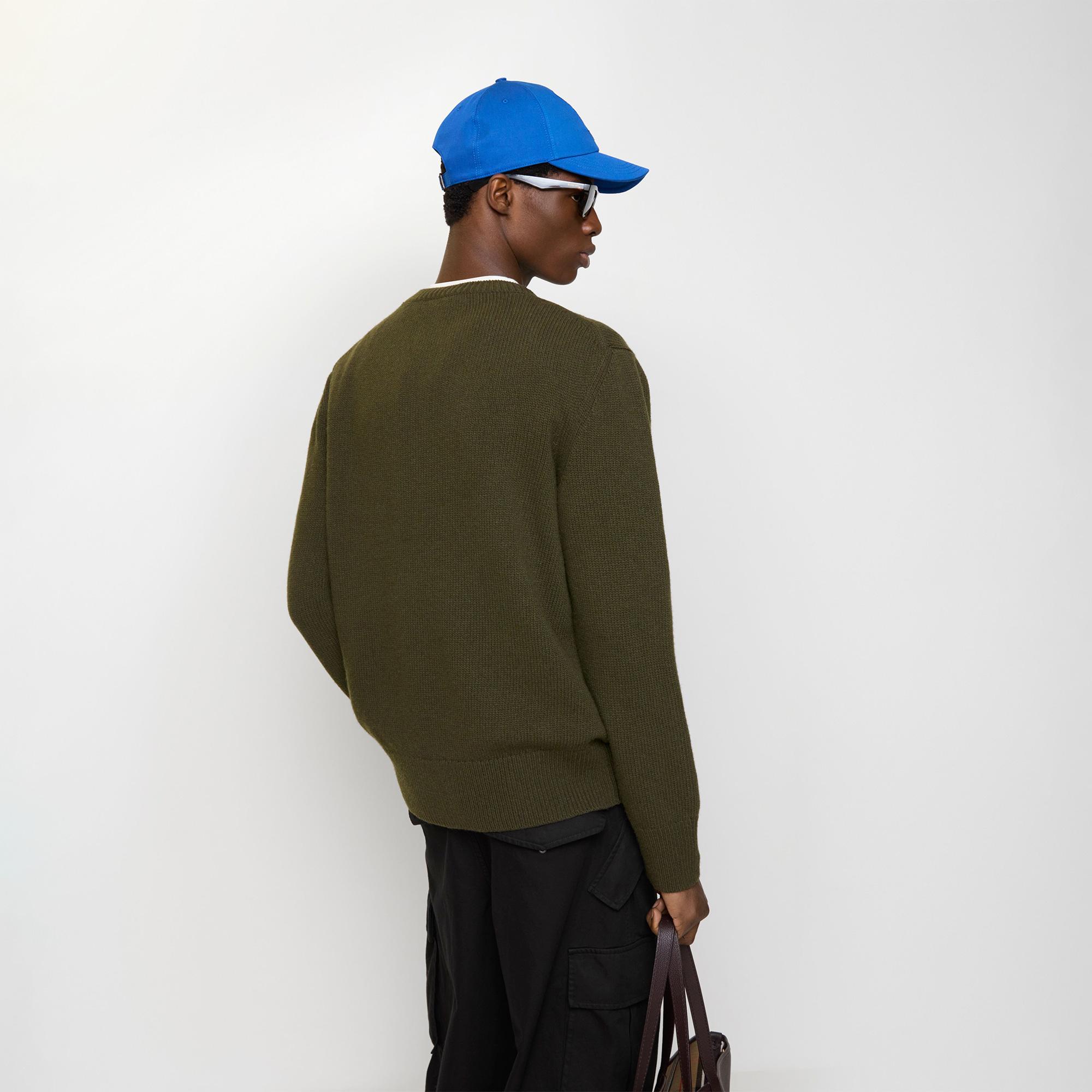 Burberry Ekd Wool Cashmere Erkek Haki Trıko