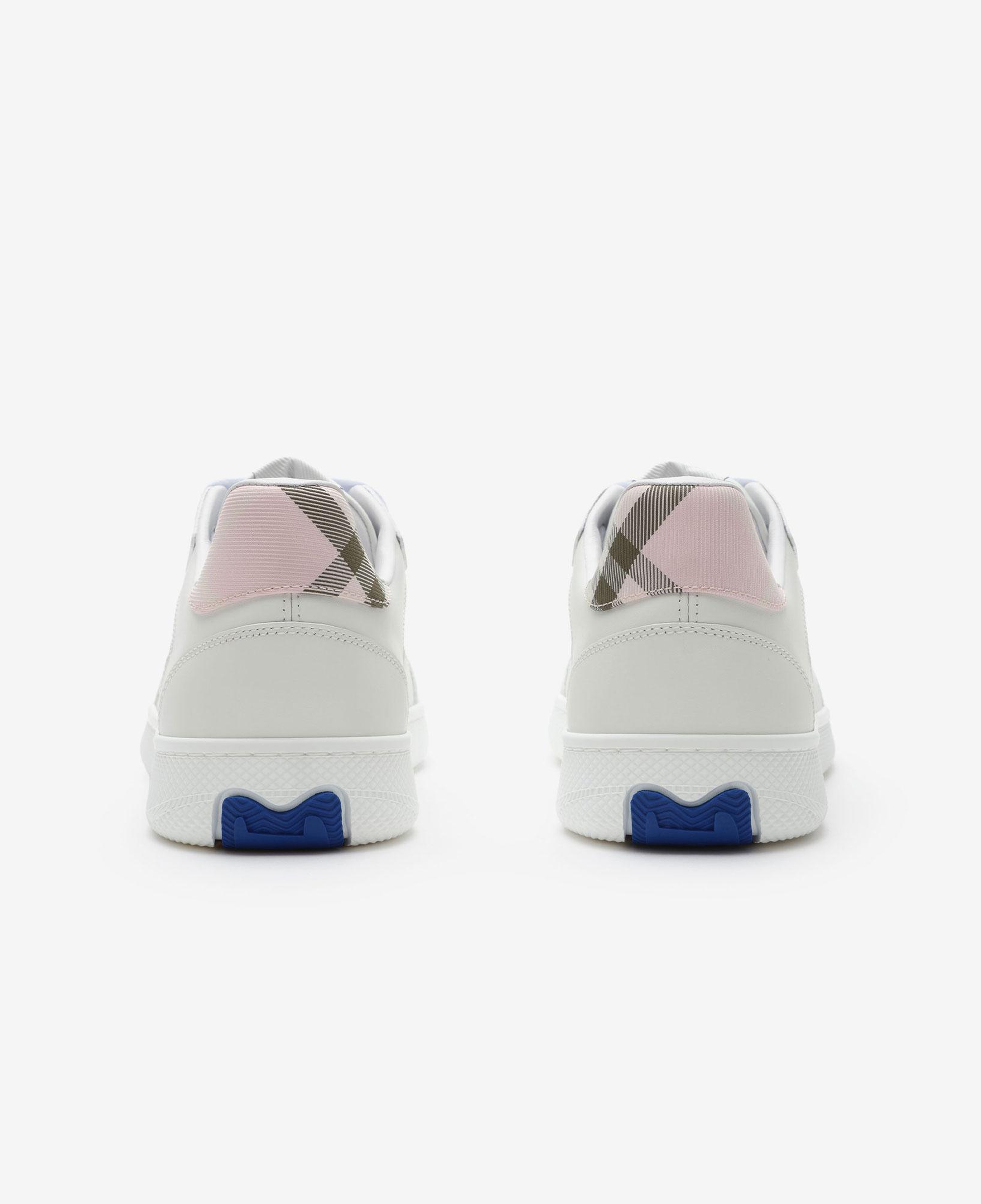 Burberry Leather And Check Terrace Kadın Beyaz Sneaker