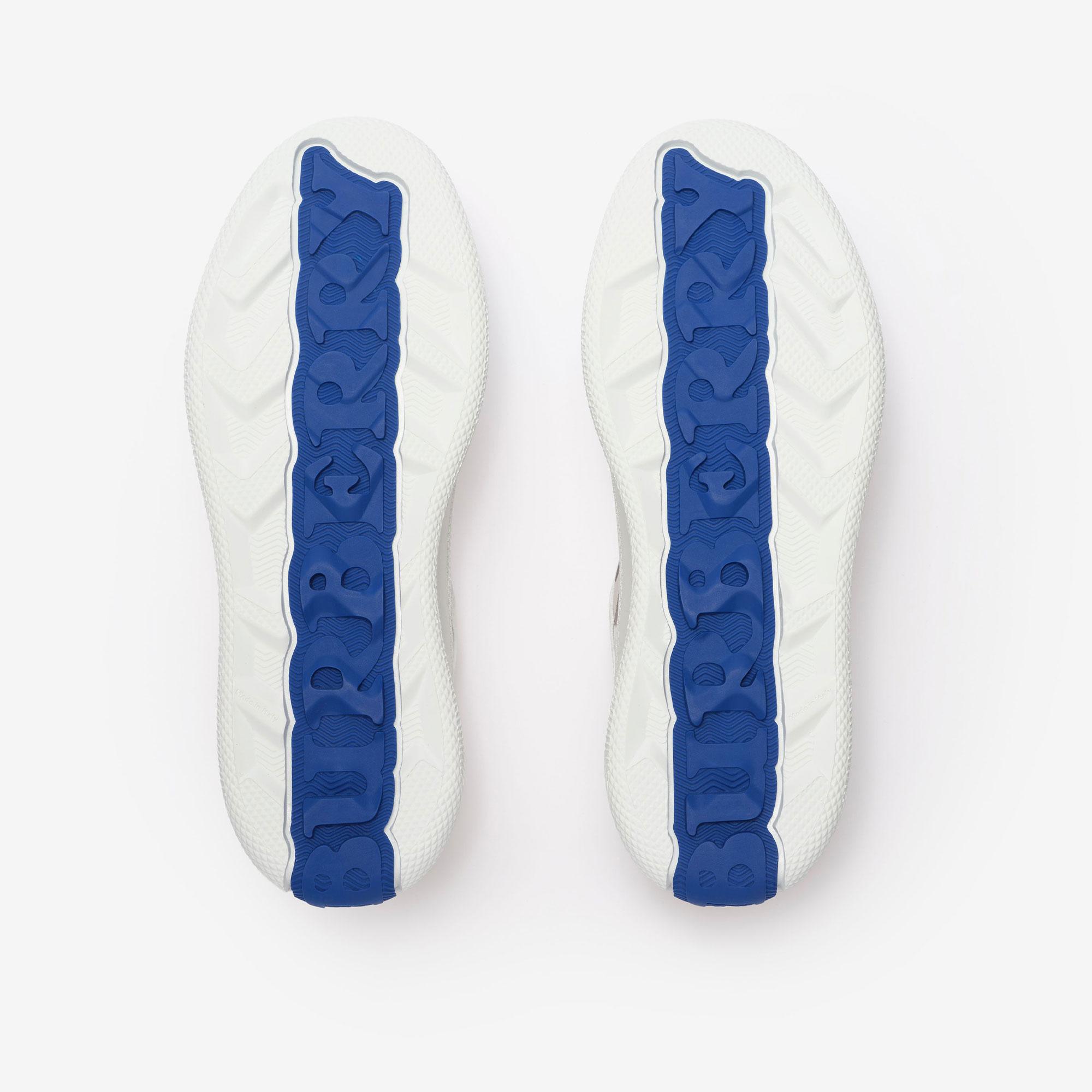 Burberry Leather And Check Terrace Kadın Beyaz Sneaker