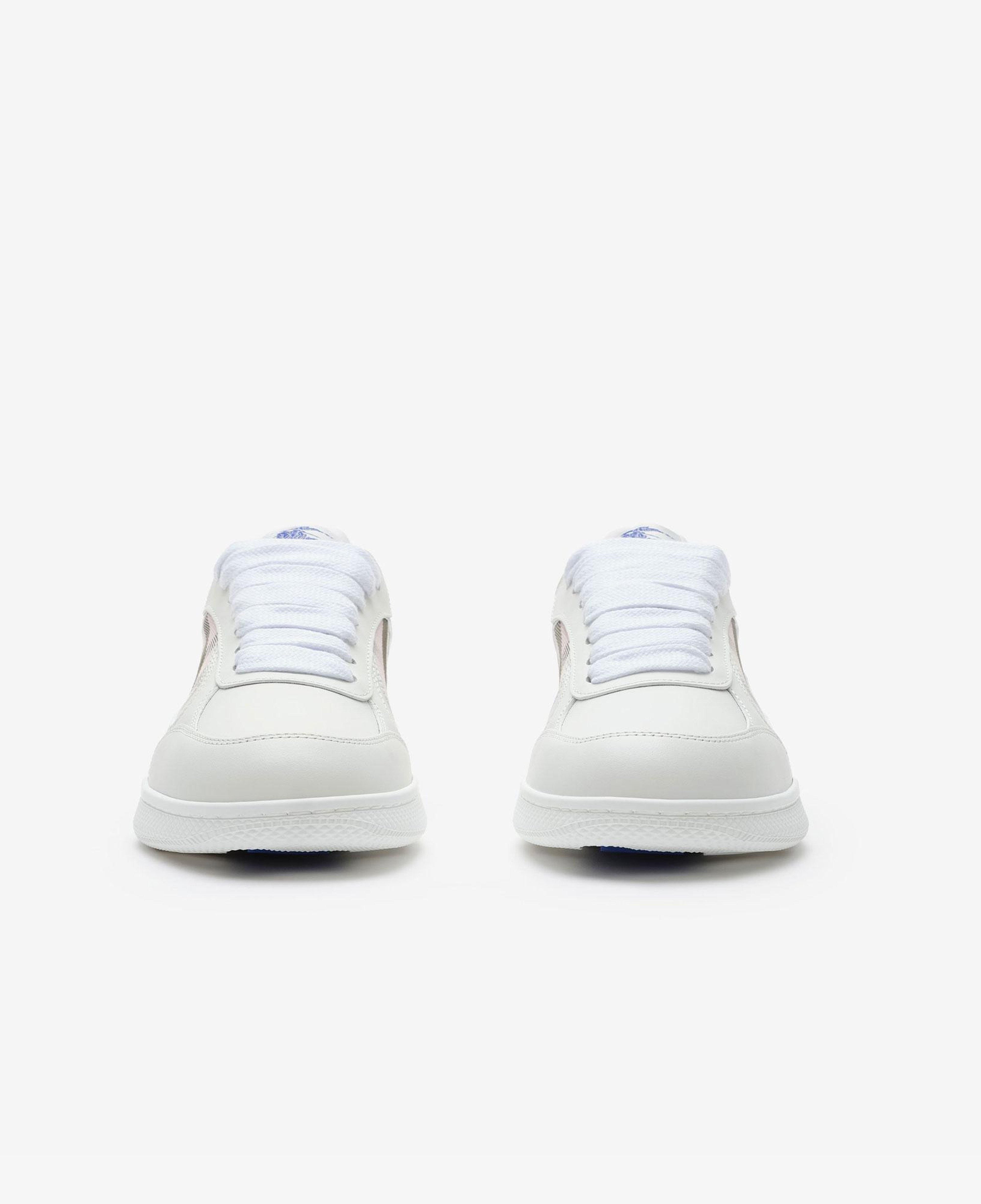 Burberry Leather And Check Terrace Kadın Beyaz Sneaker